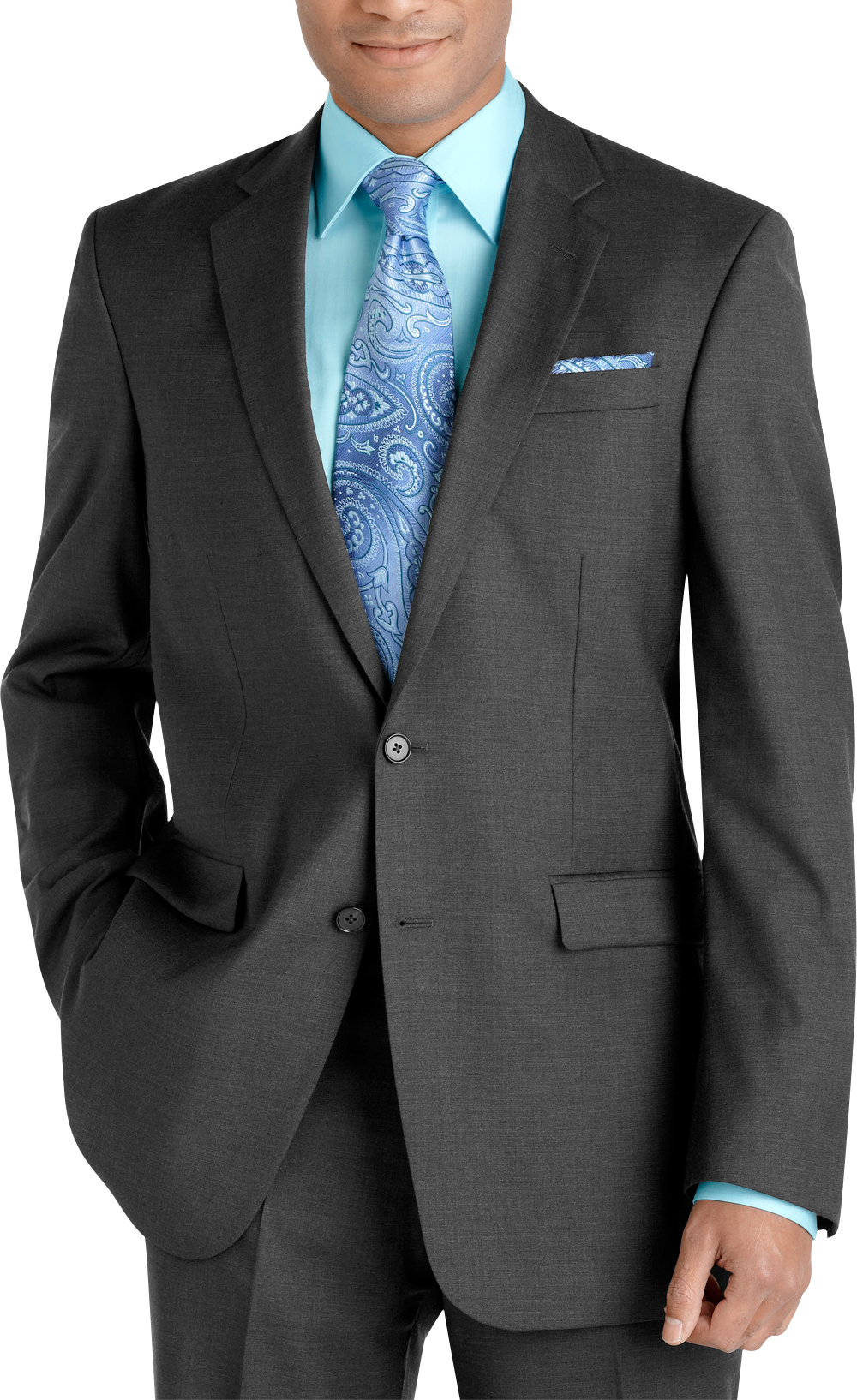 Kenneth Cole Charcoal Gray Slim Fit Suit - Men's Suits | Men's Wearhouse