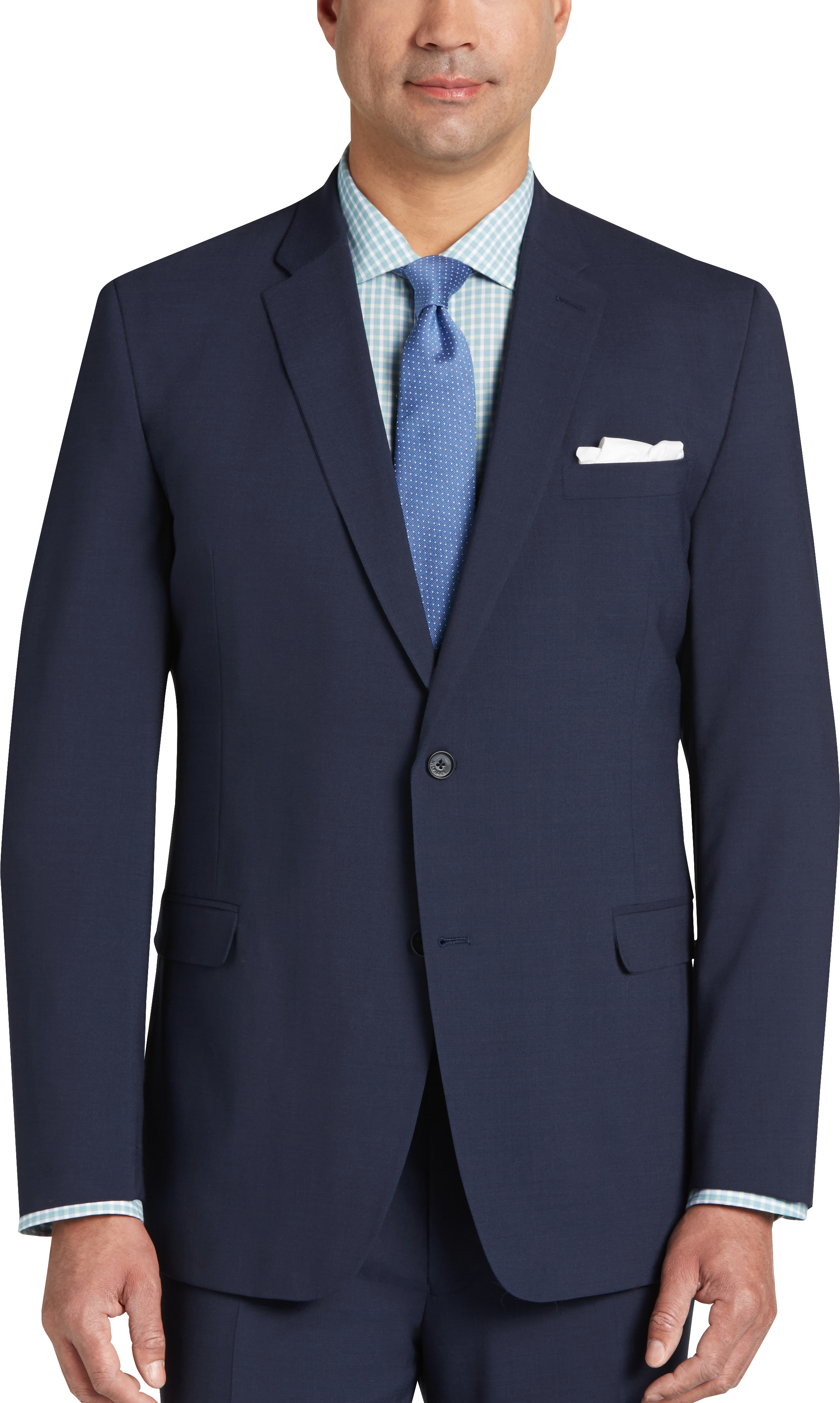Tommy Hilfiger Blue Plaid Slim Fit Suit - FitnessRetro