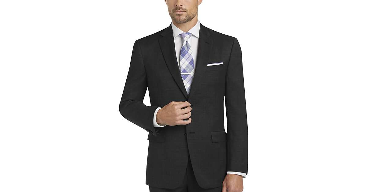 Tommy Hilfiger Charcoal Tic Slim Fit Suit - Men's Slim Fit | Men's ...