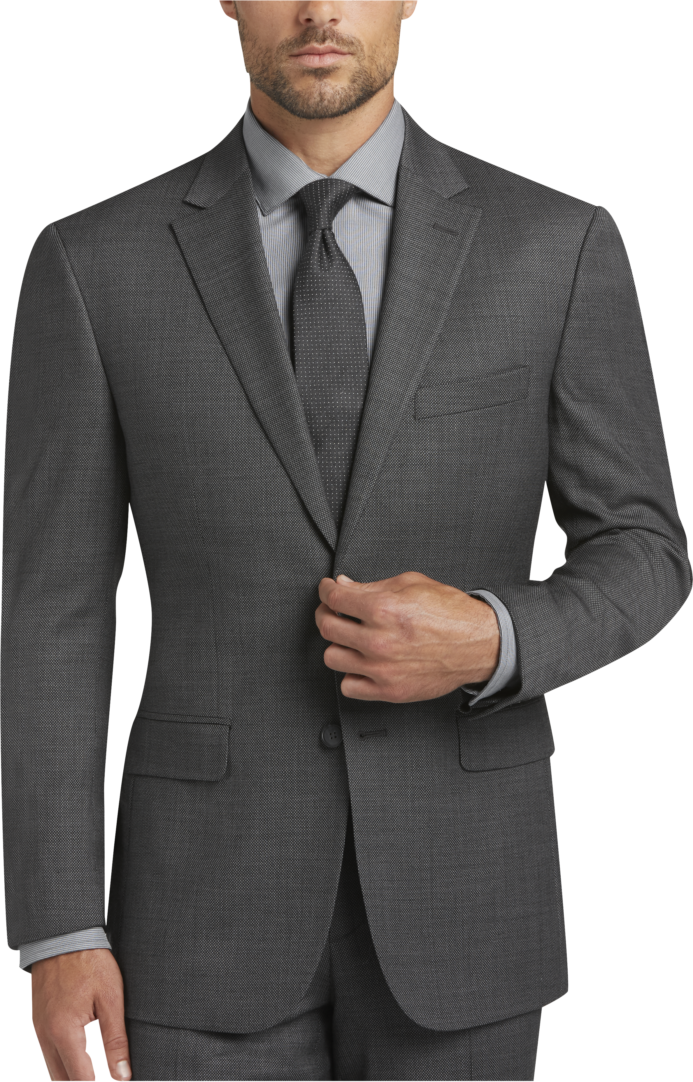 Awearness Kenneth Cole Gray Tic Slim Fit Suit - Men's Slim Fit | Men's ...