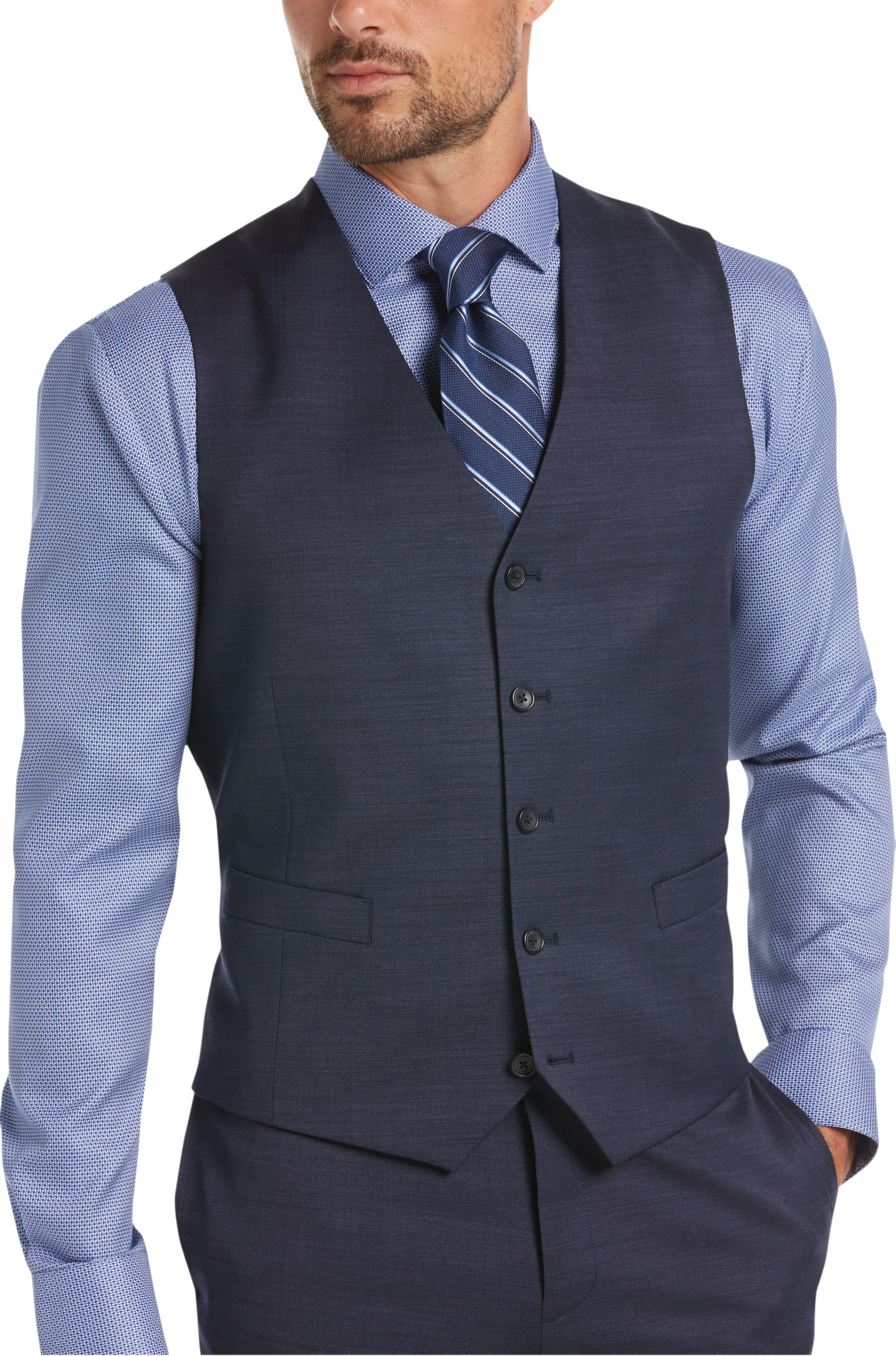 Awearness Kenneth Cole Blue Suit Separates Vest - Men's Suit Separate ...