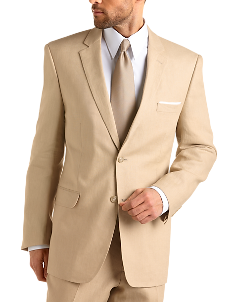 Andrew Fezza Tan Linen Modern Fit Suit - Slim Fit | Men's Wearhouse