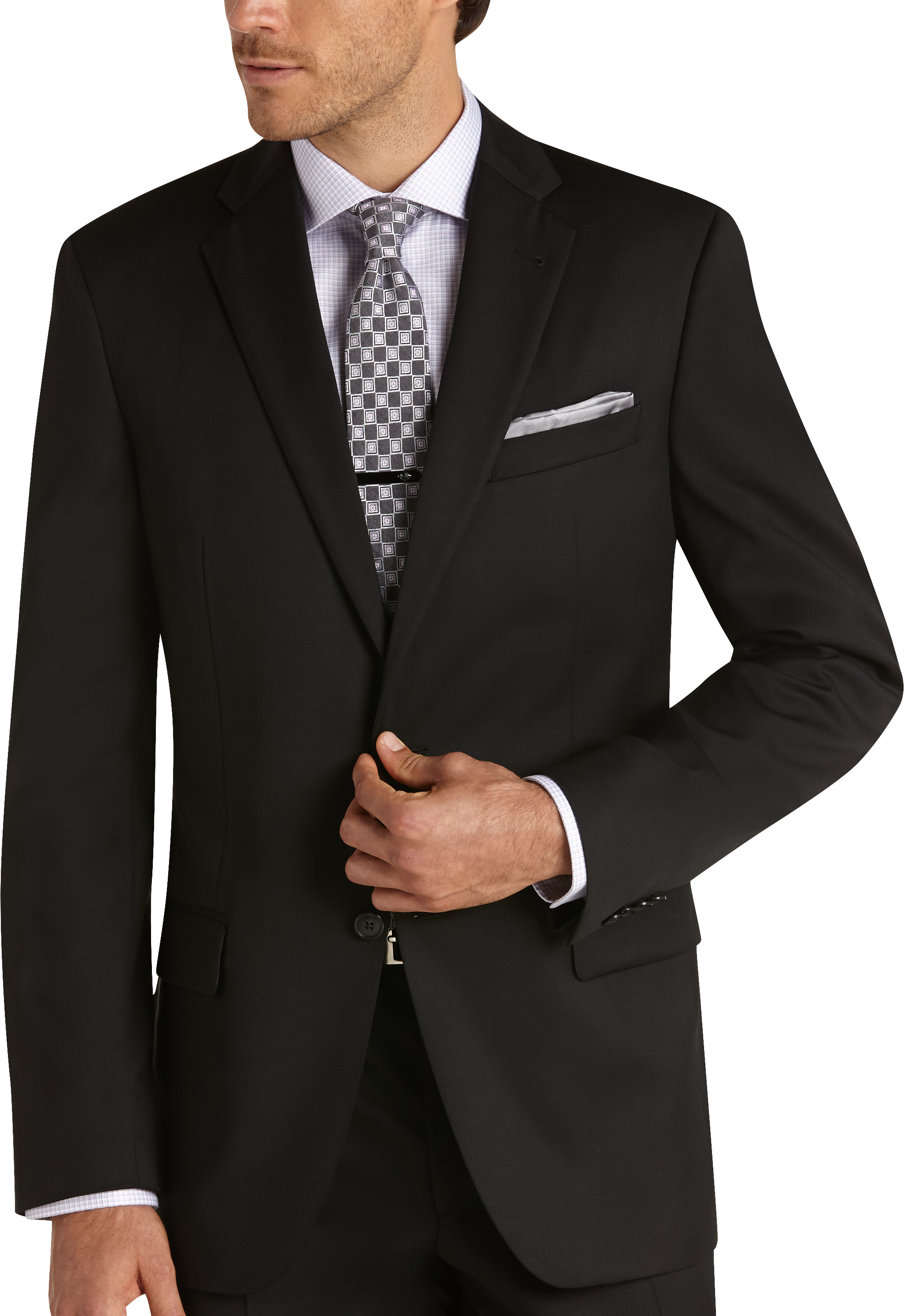 Joseph Abboud Black Slim Fit Suit Separates Coat - Men's Blazers | Men ...