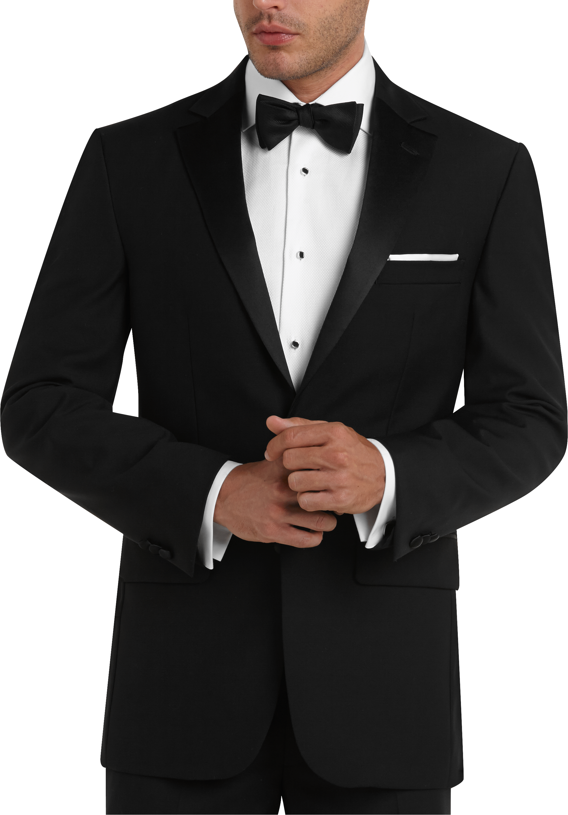 Pronto Uomo Black Modern Fit Tuxedo - Men's Tuxedos | Men's Wearhouse