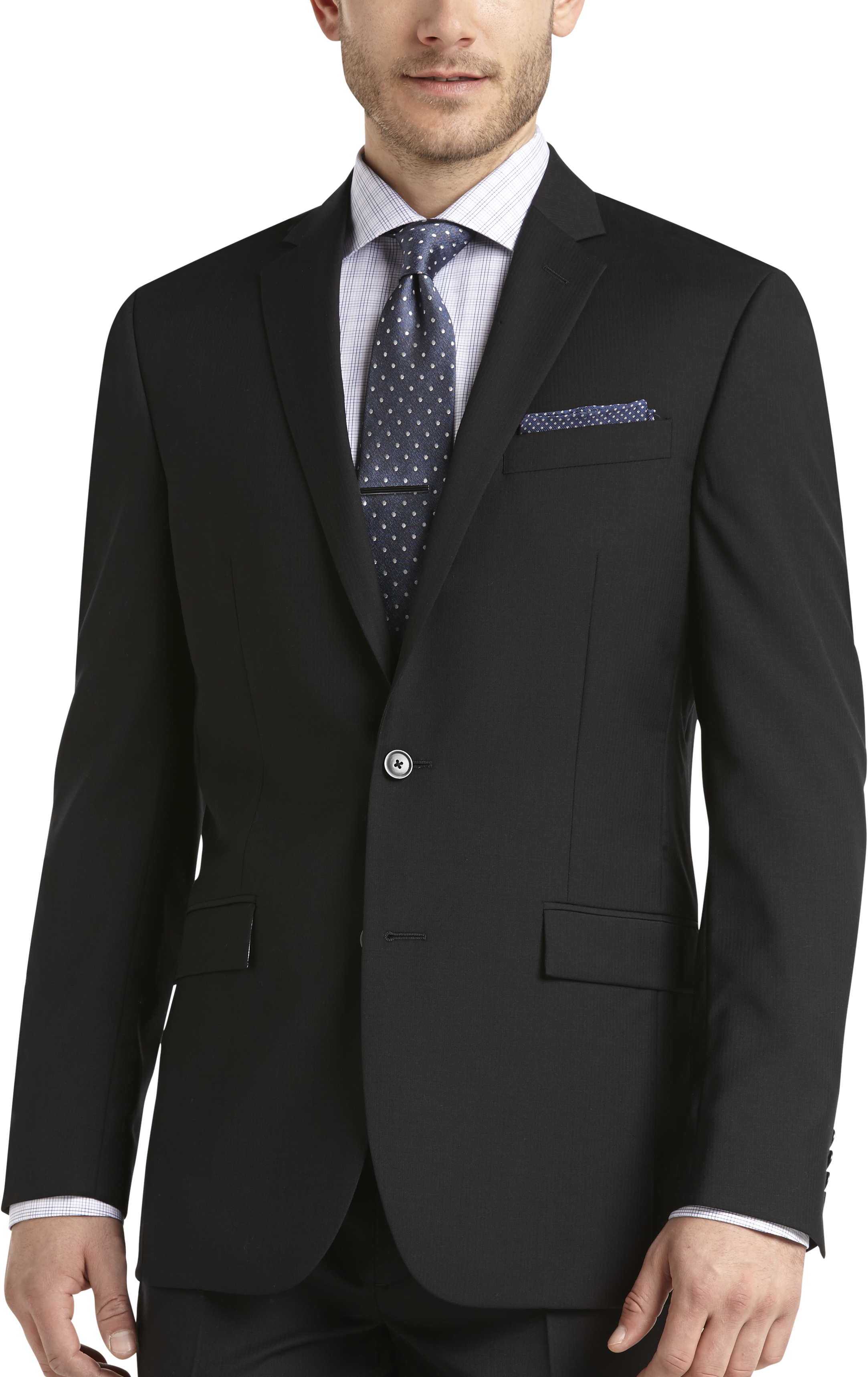 100% Wool Black Slim Fit Suit - Men&#39;s Suits - Egara | Men&#39;s Wearhouse