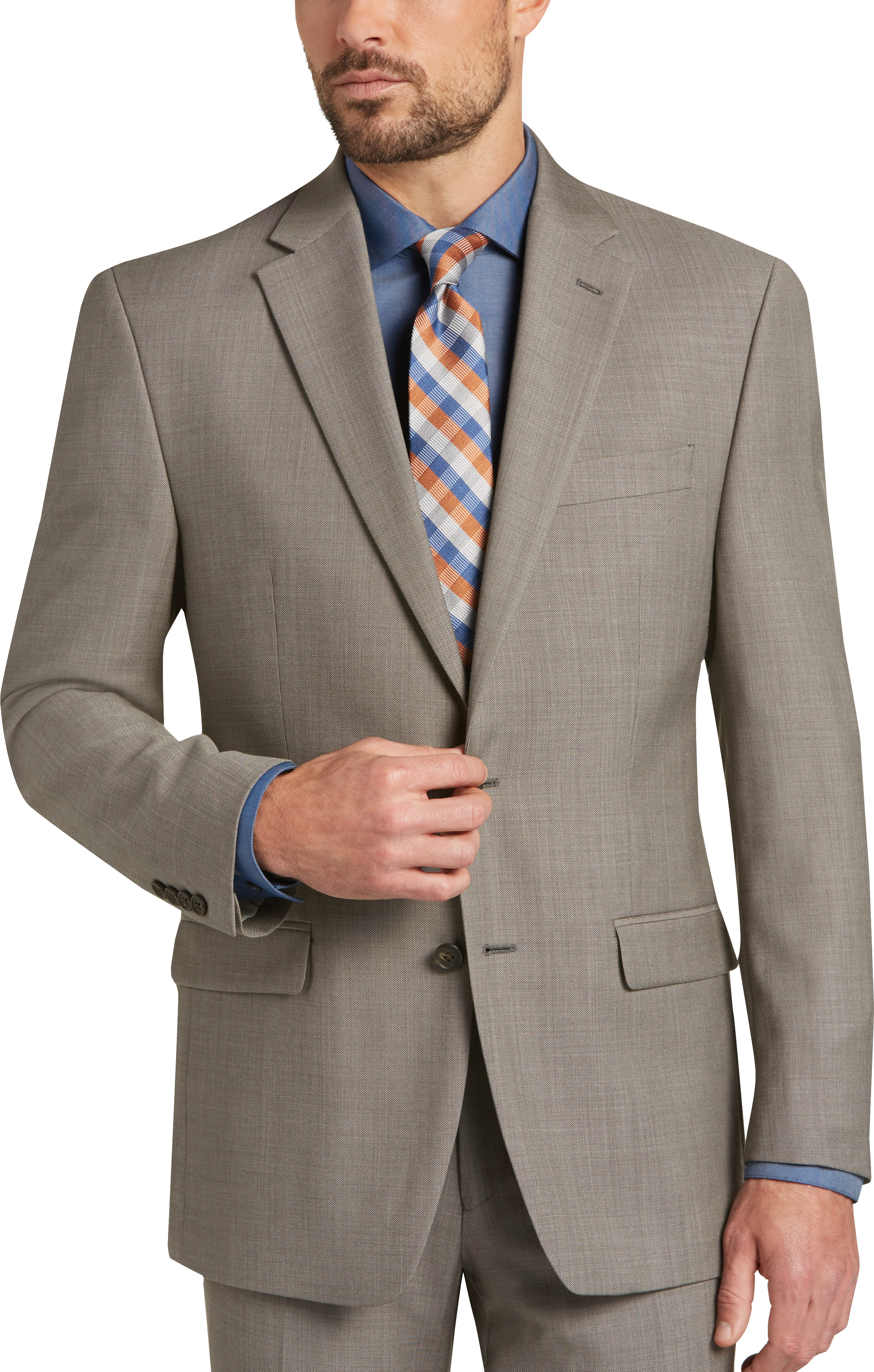 100% Wool Taupe Classic Fit Suit - Men's Suits - Lauren by Ralph Lauren ...