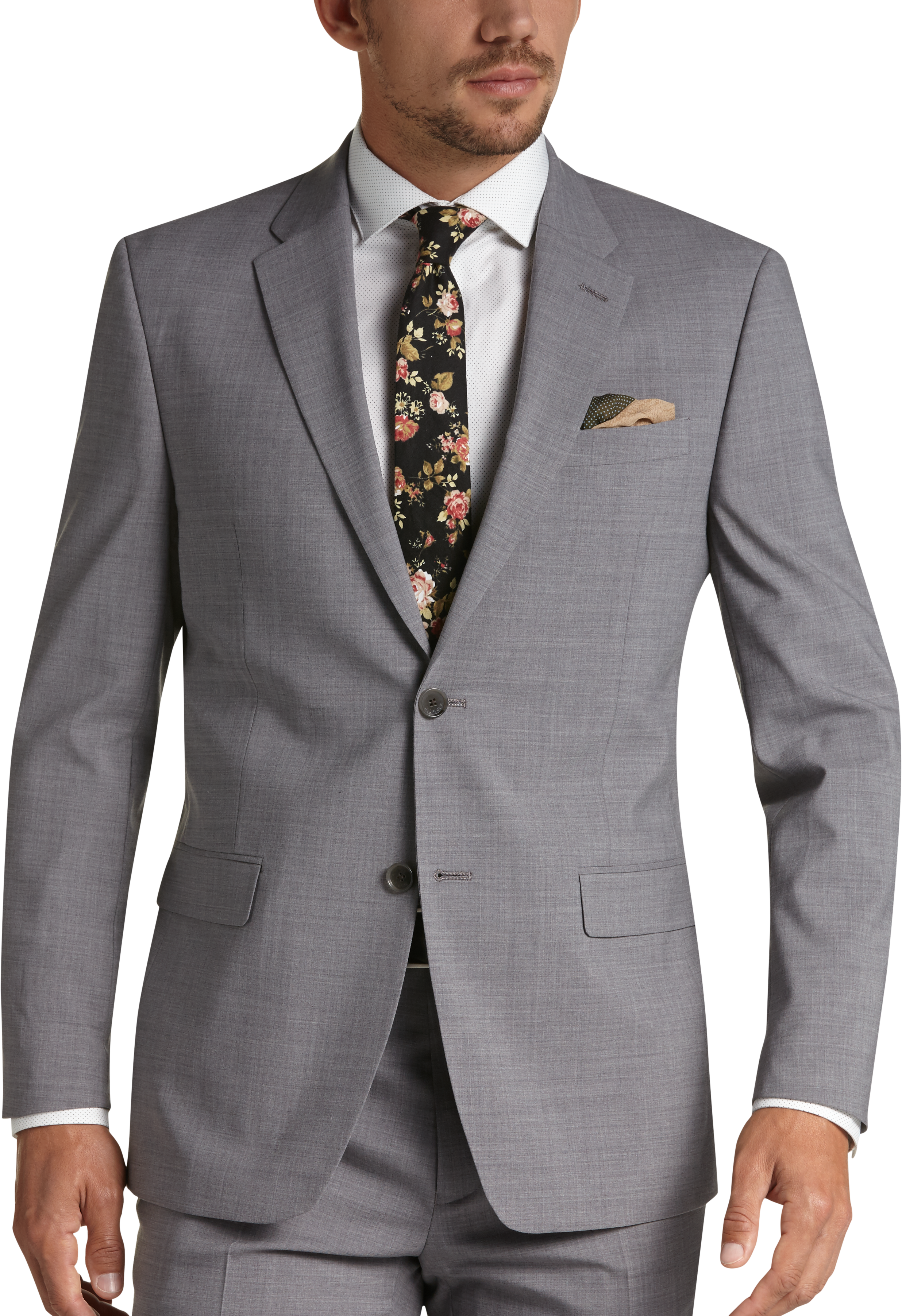 tommy hilfiger light grey suit