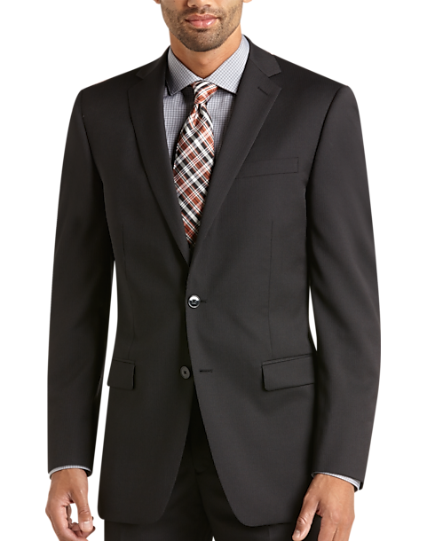 Calvin Klein Black Pinstripe Slim Fit Suit - Men's Suits | Men's Wearhouse