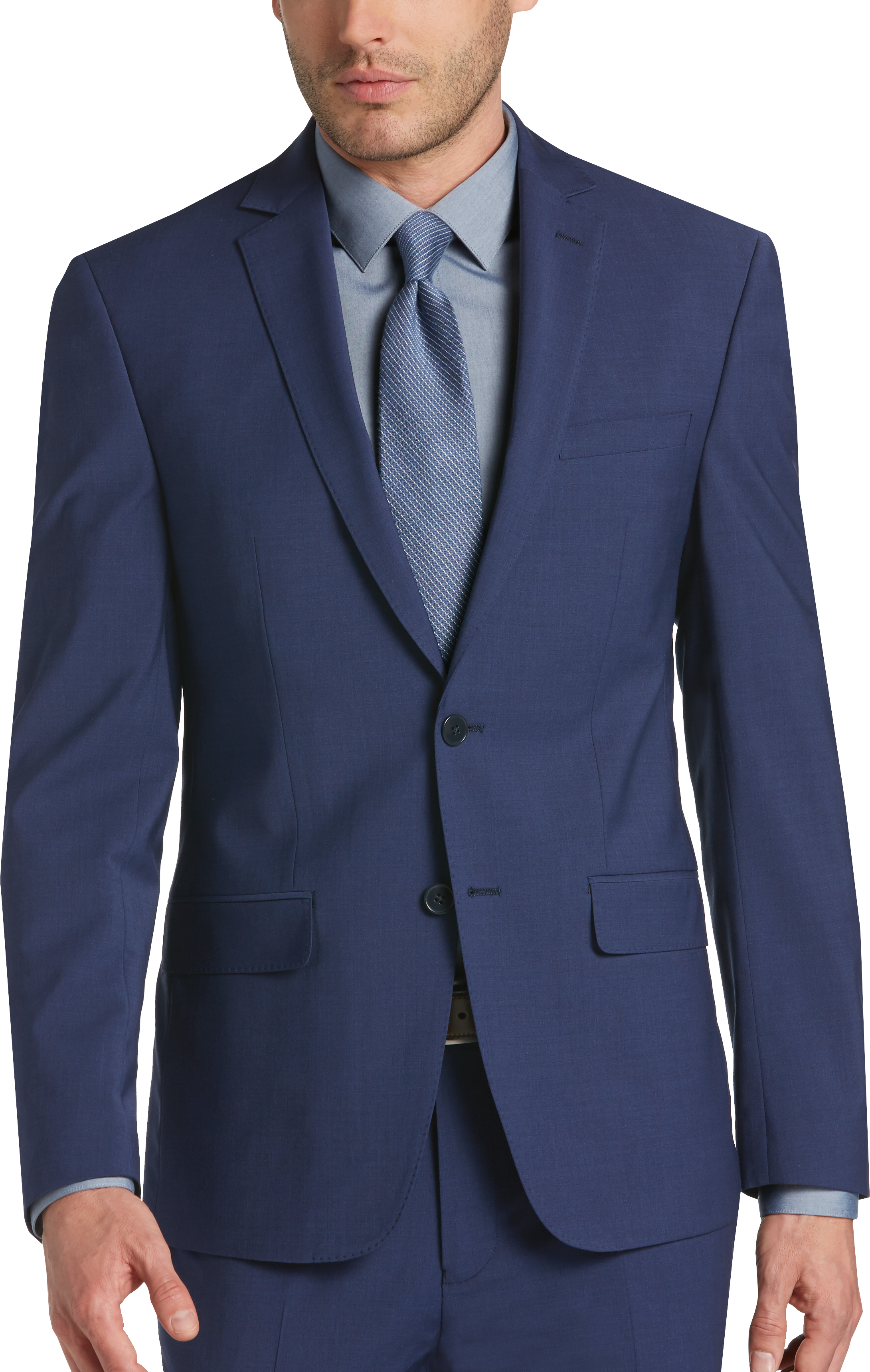 calvin klein bright blue suit