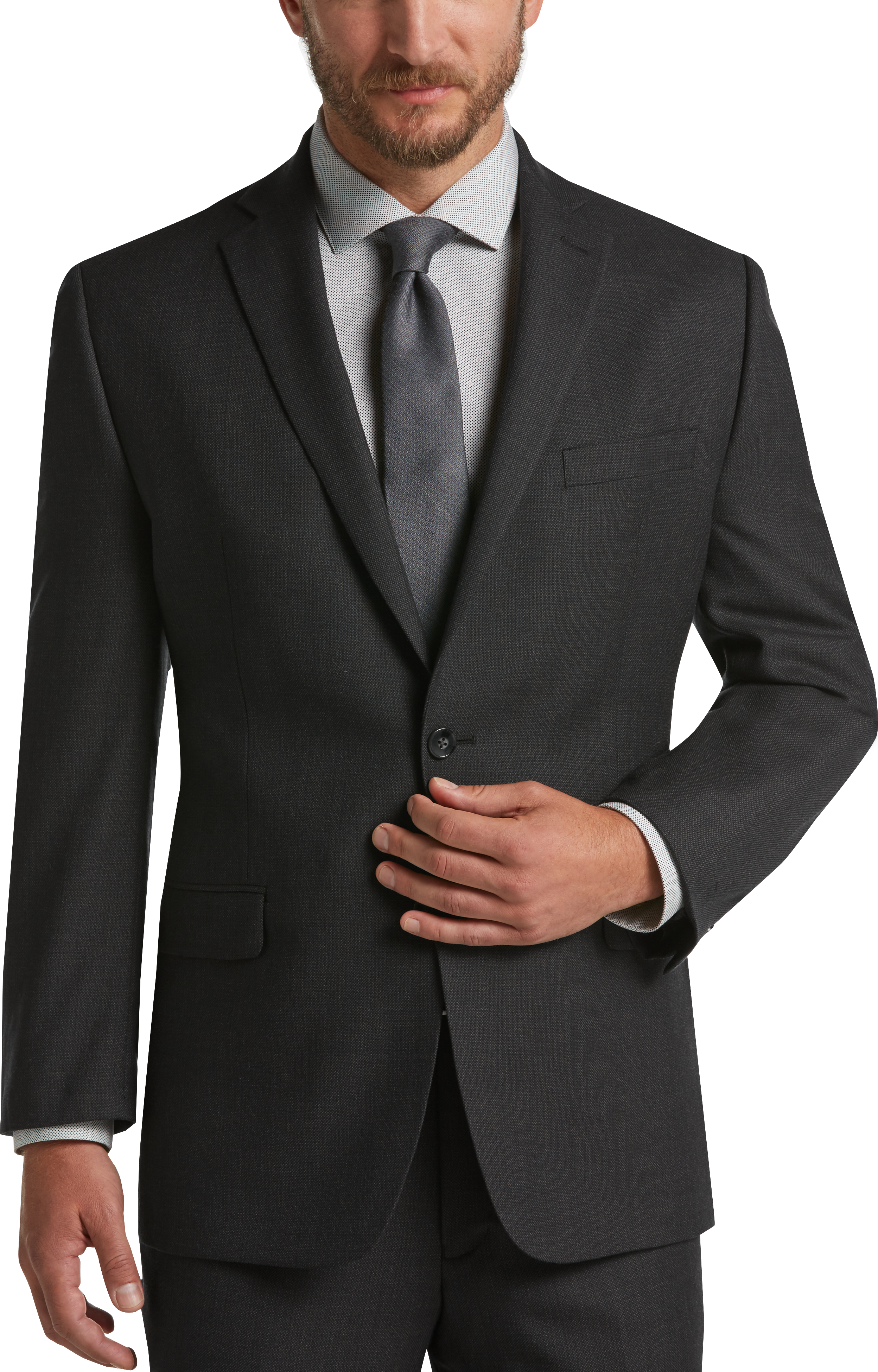 calvin klein charcoal suit pants