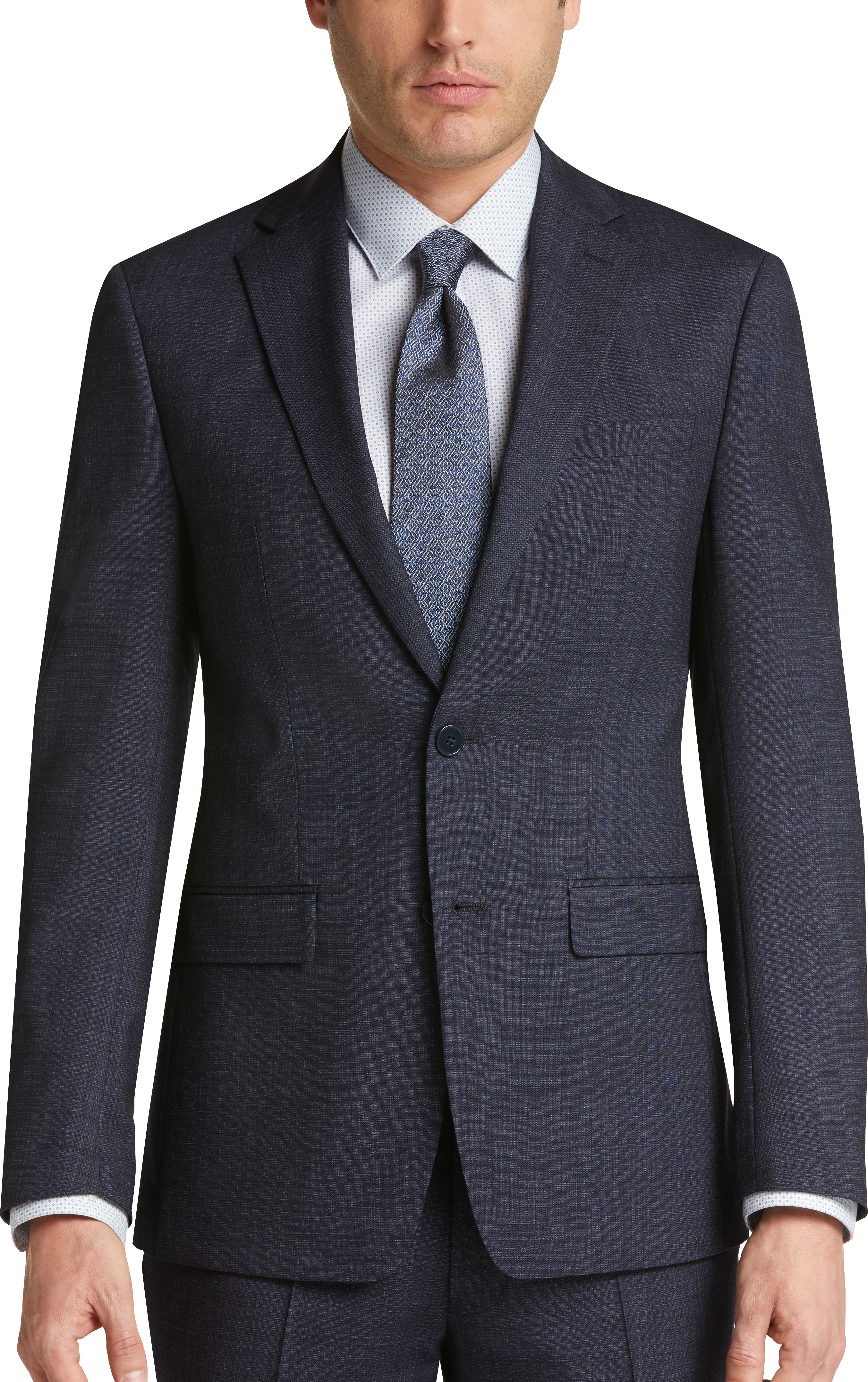 calvin klein navy blue suit