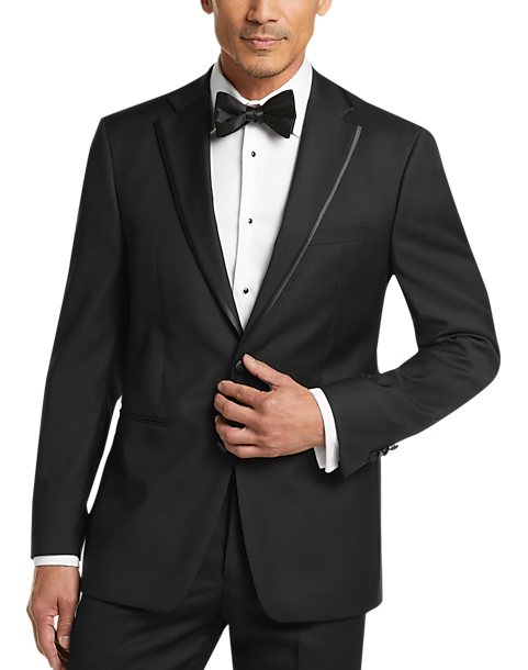Calvin Klein X-Fit Black Slim Fit Suit Separates Formal Coat - Men's ...