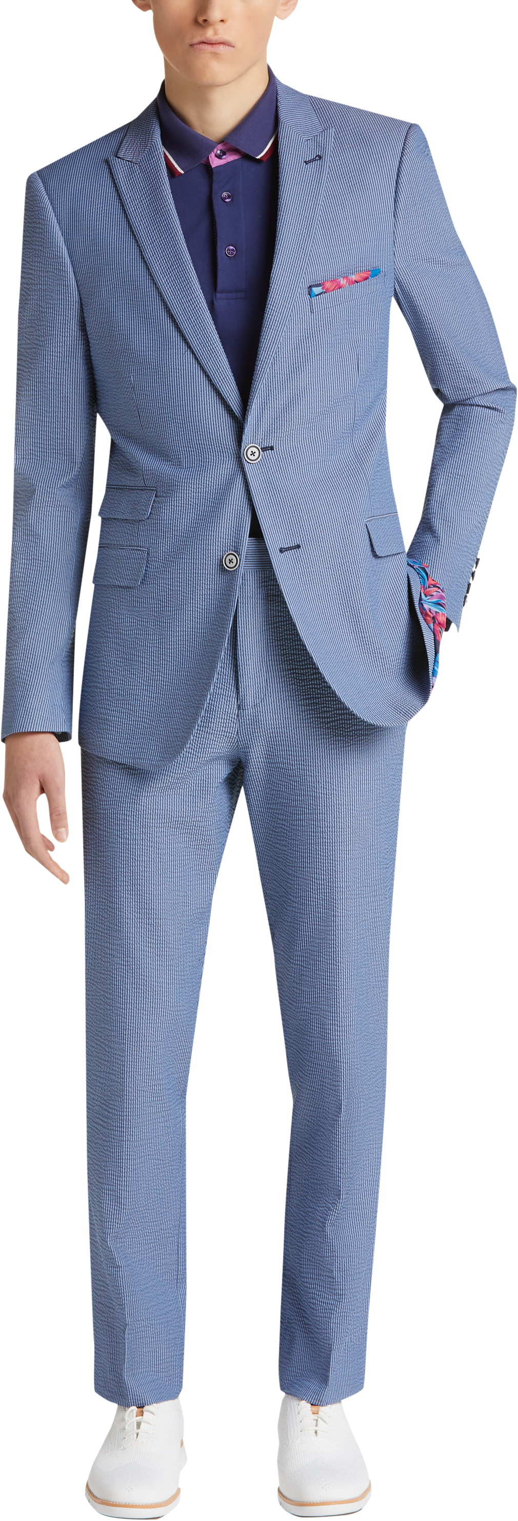 Paisley & Gray Slim Fit Suit Separates Coat, Navy & Blue Seersucker ...