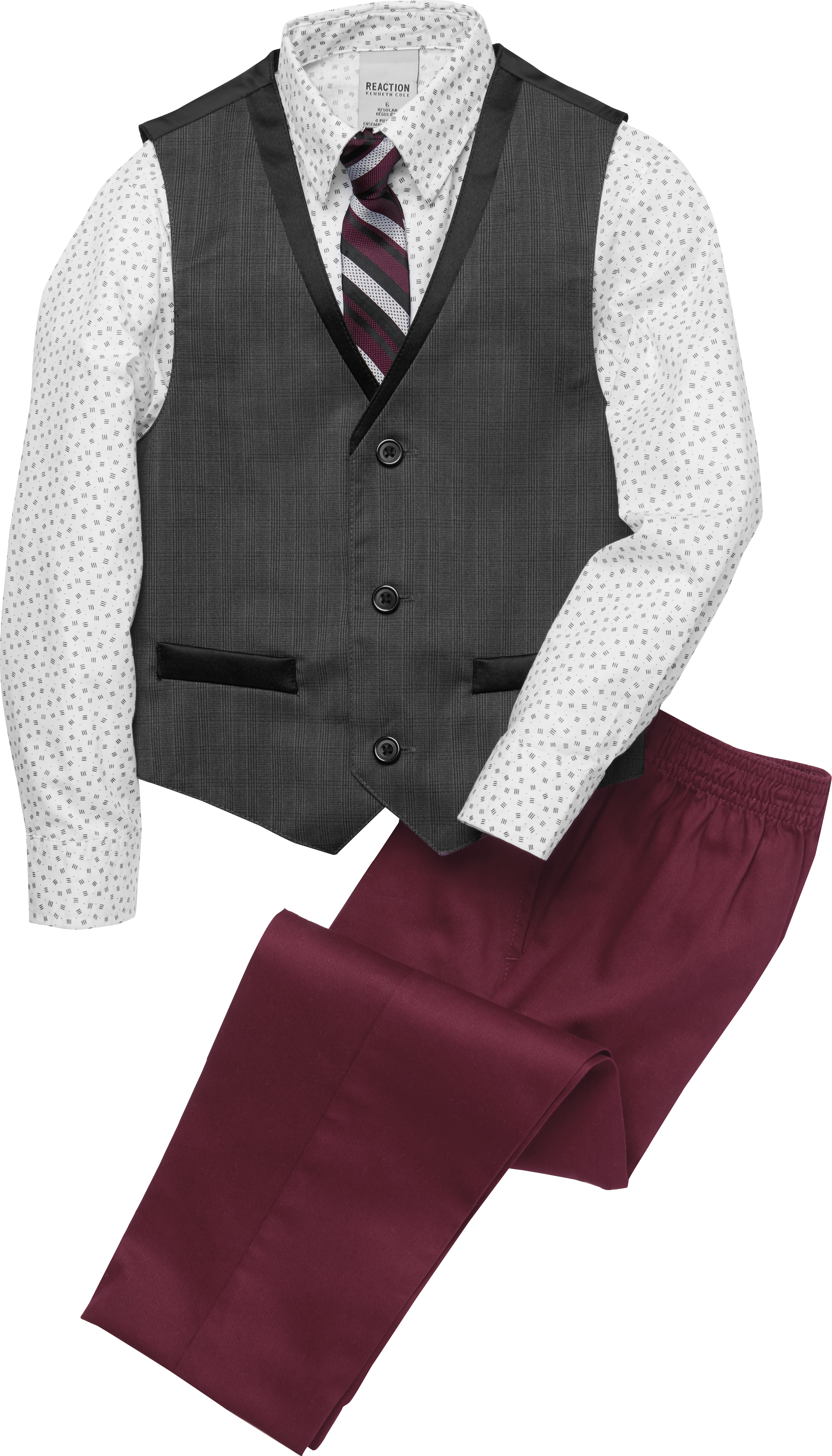 boys burgundy plaid shirt