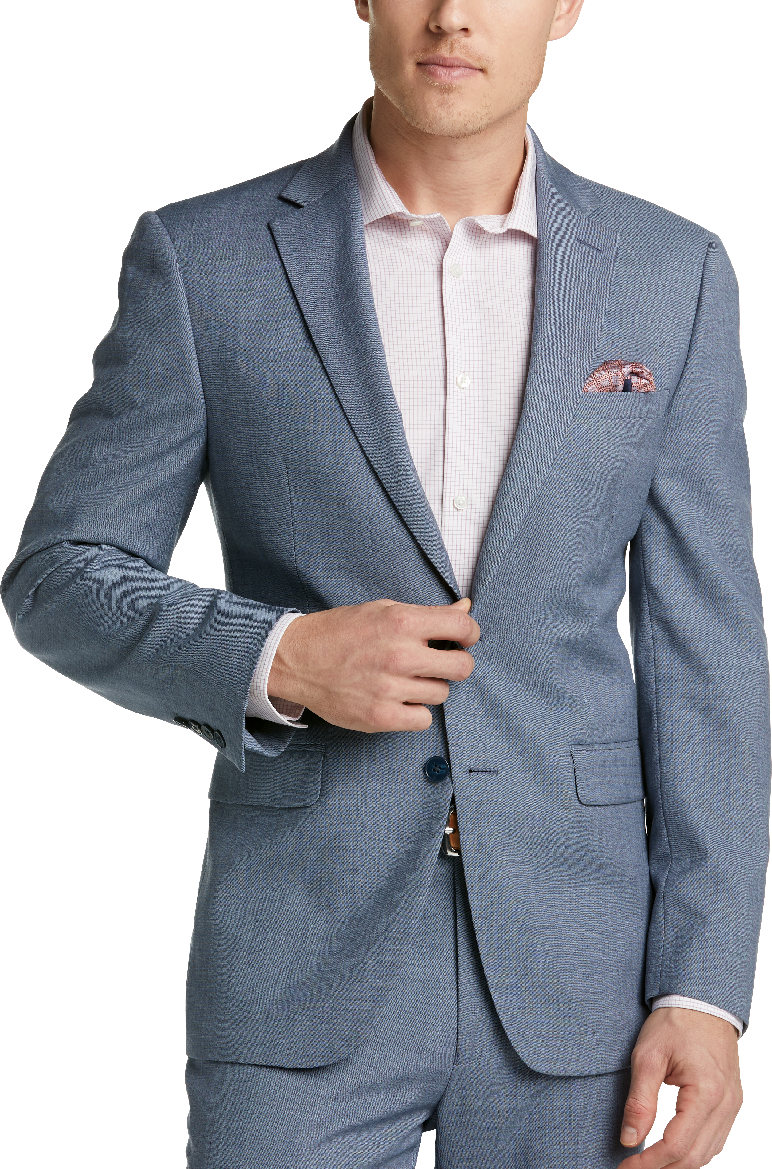 light blue calvin klein suit