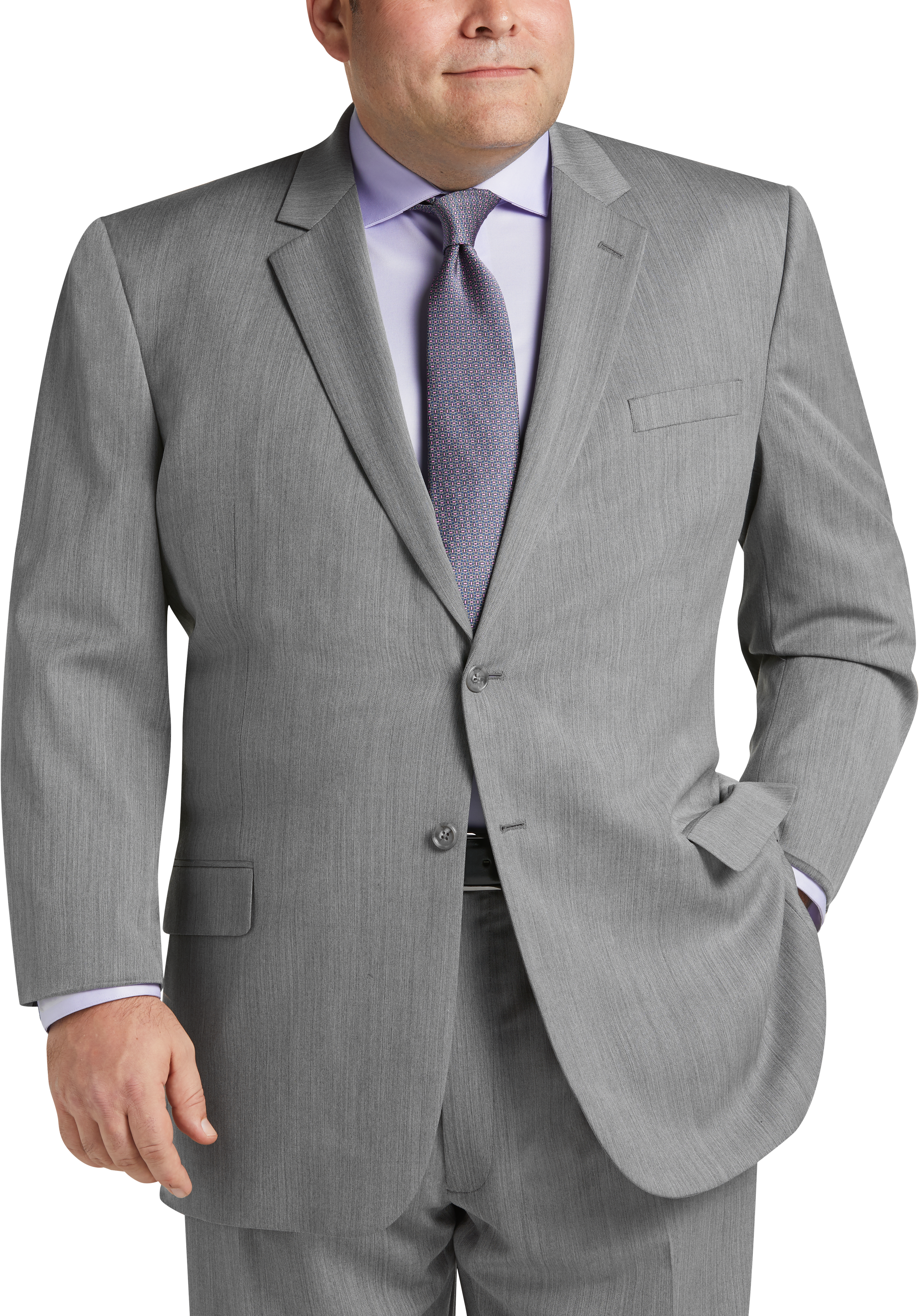 Pronto Uomo Gray Portly Suit - Men's Suits | Men's Wearhouse