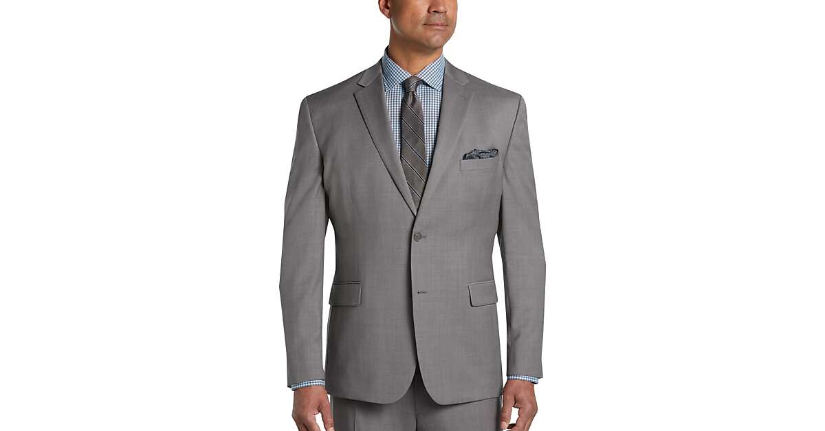 Pronto Uomo Gray Tic Modern Fit Suit, Big & Tall - Men's Suits | Men's ...