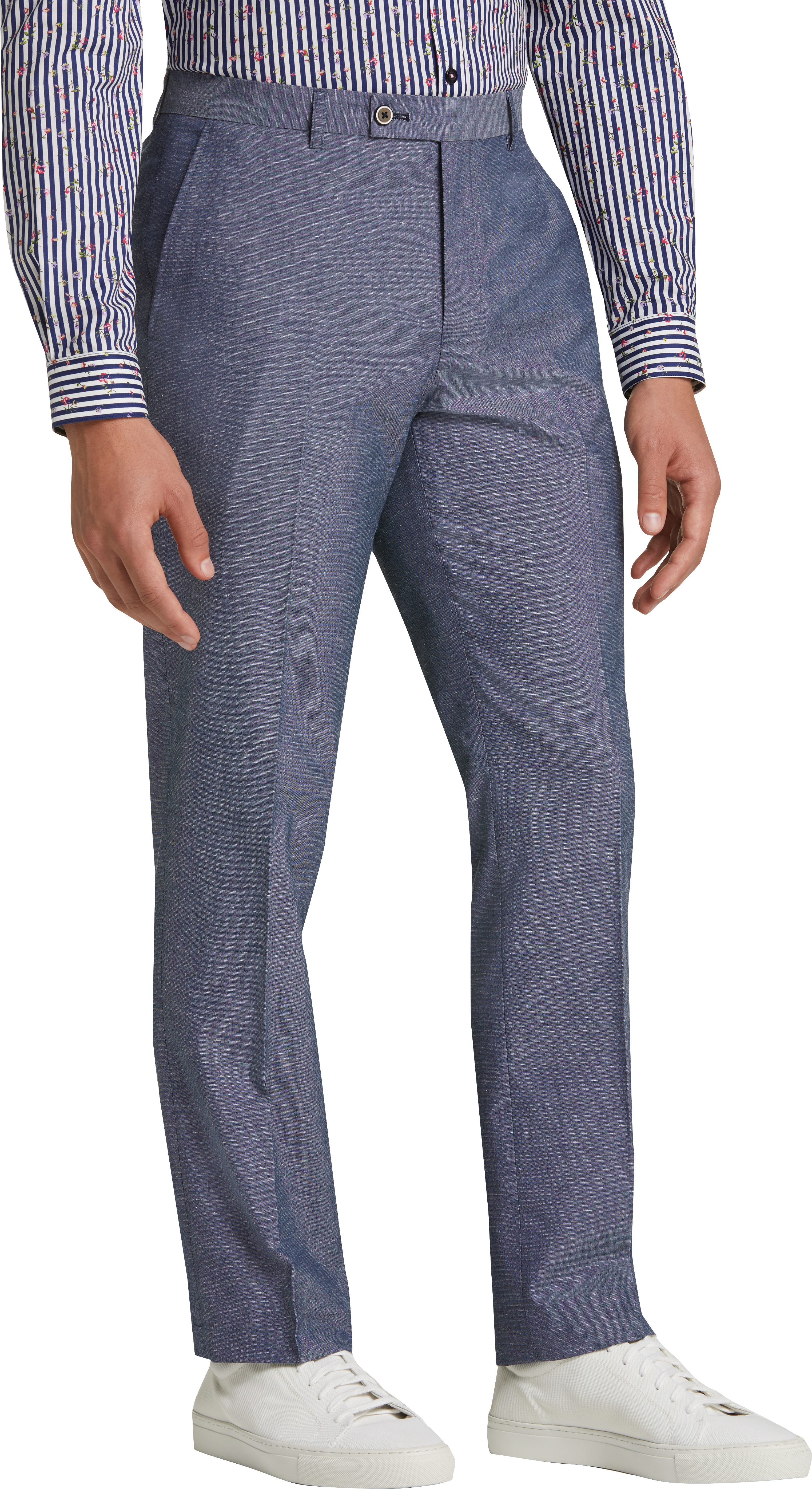 blue chambray pants