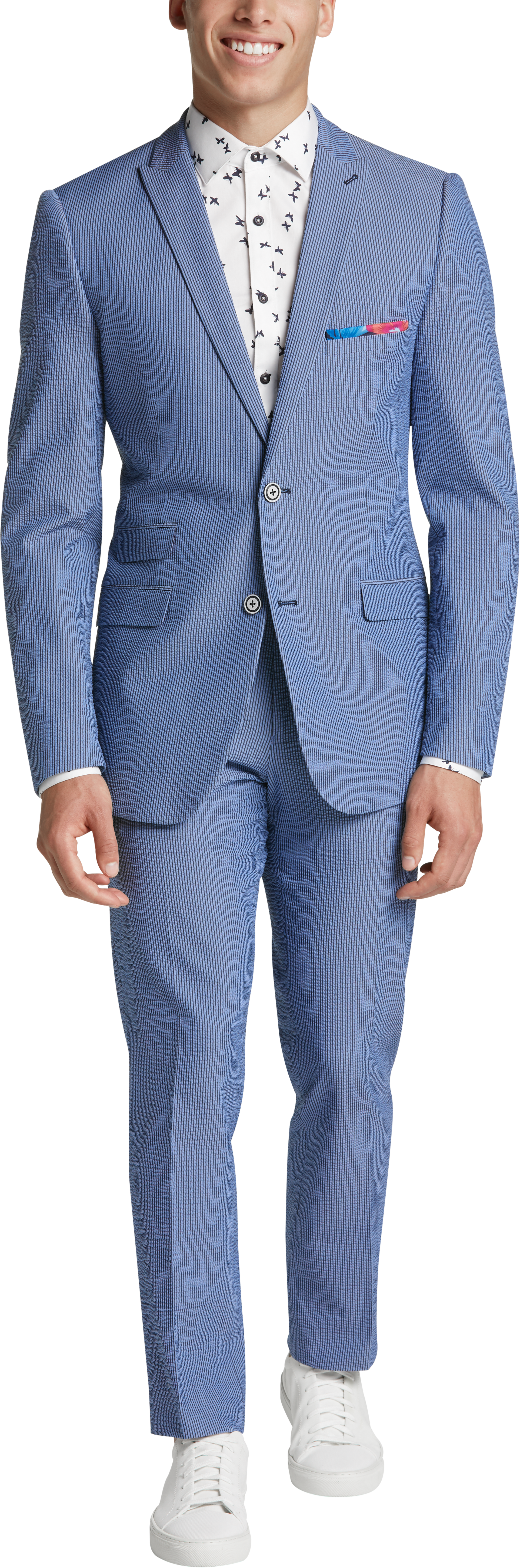 Paisley & Gray Slim Fit Suit Separates Coat, Blue Seersucker Stripe ...