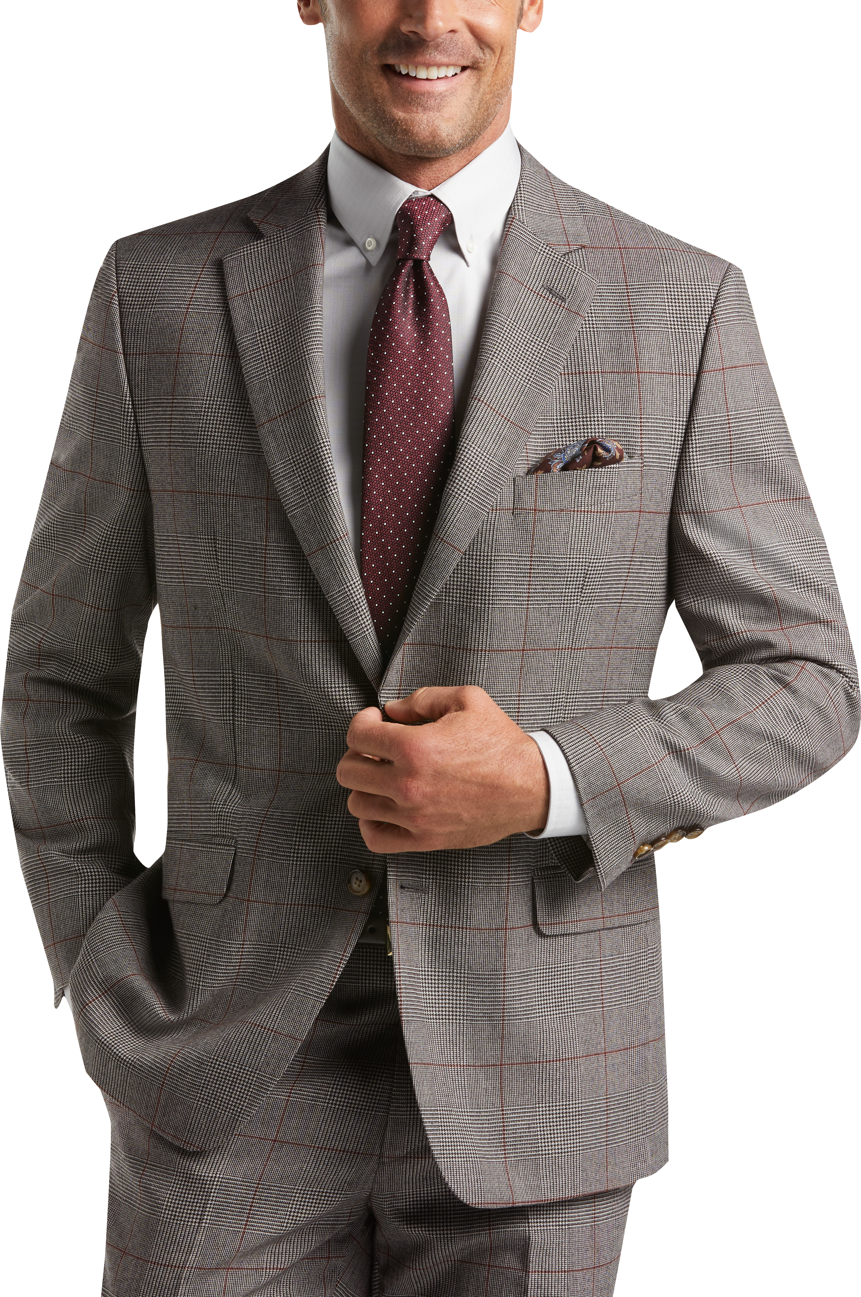 Lauren By Ralph Lauren Black White Plaid Classic Fit Suit