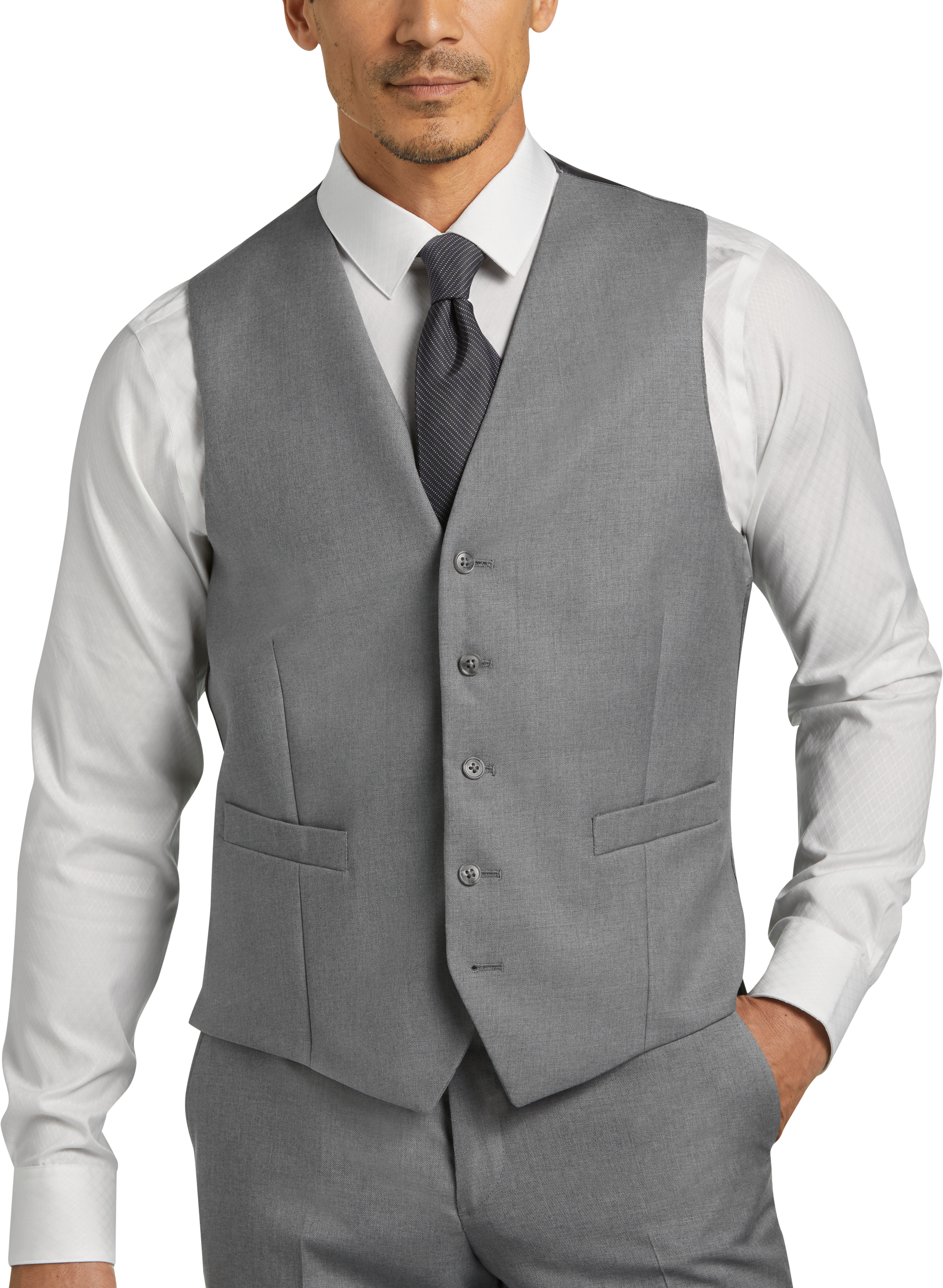 JOE Joseph Abboud Light Gray Suit Separates Vest, Executive Fit - Men's ...