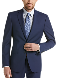 Cole Haan Grand.ØS Postman Blue Coolmax Lined Slim Fit Suit - Men's ...
