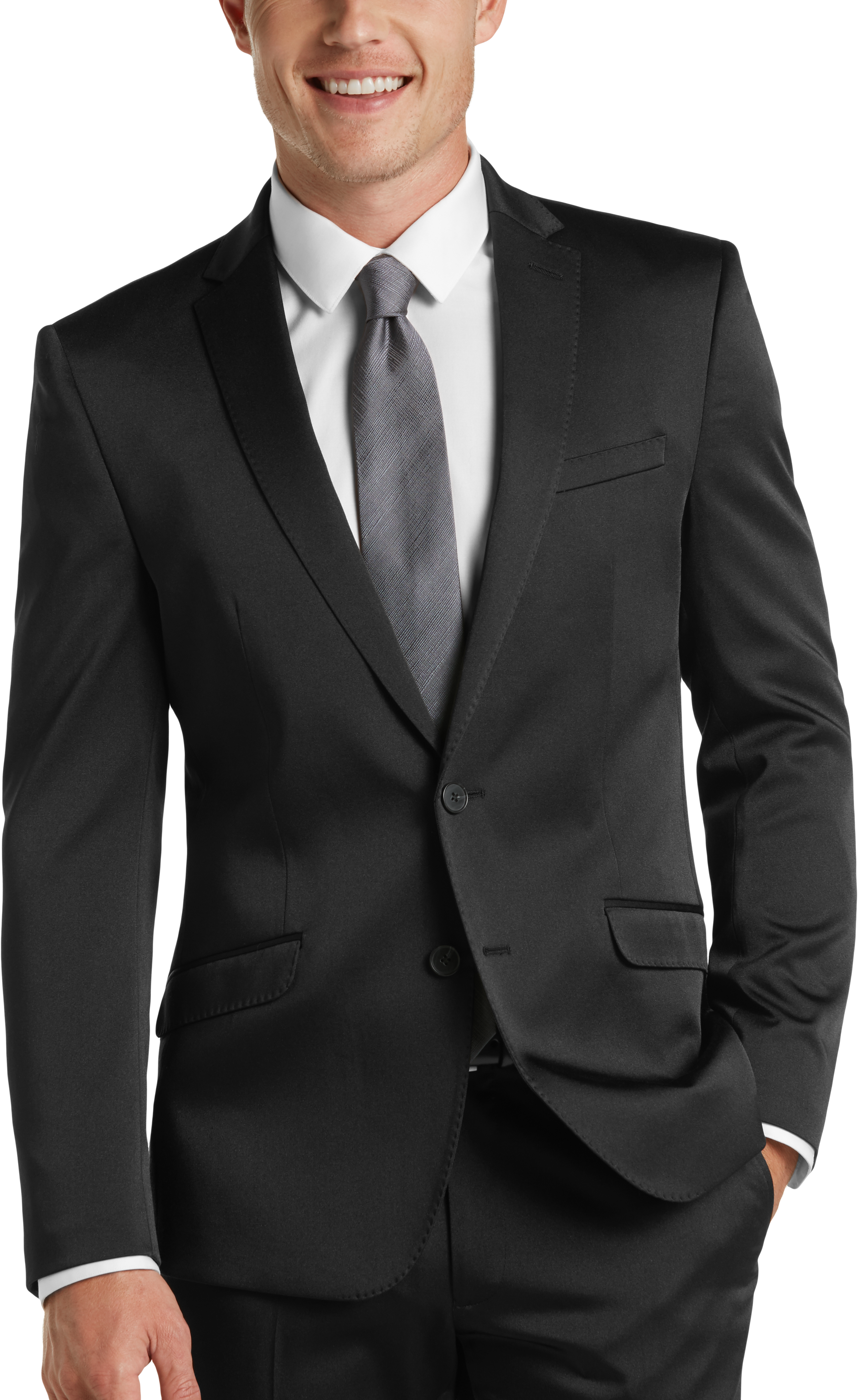 Awearness Kenneth Cole AWEAR-TECH Black Extreme Slim Fit Suit - Men's ...
