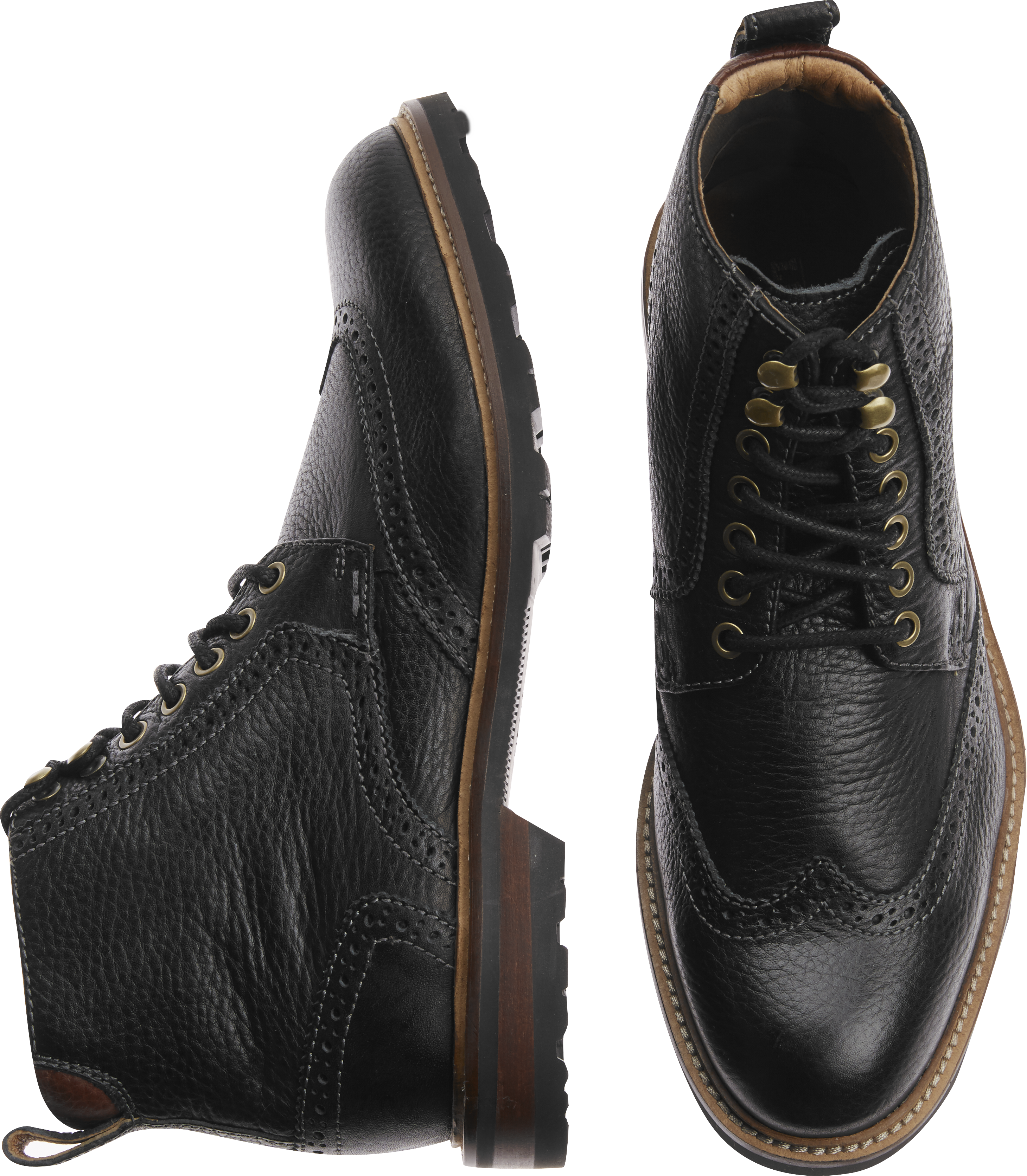 mens black wingtip boots