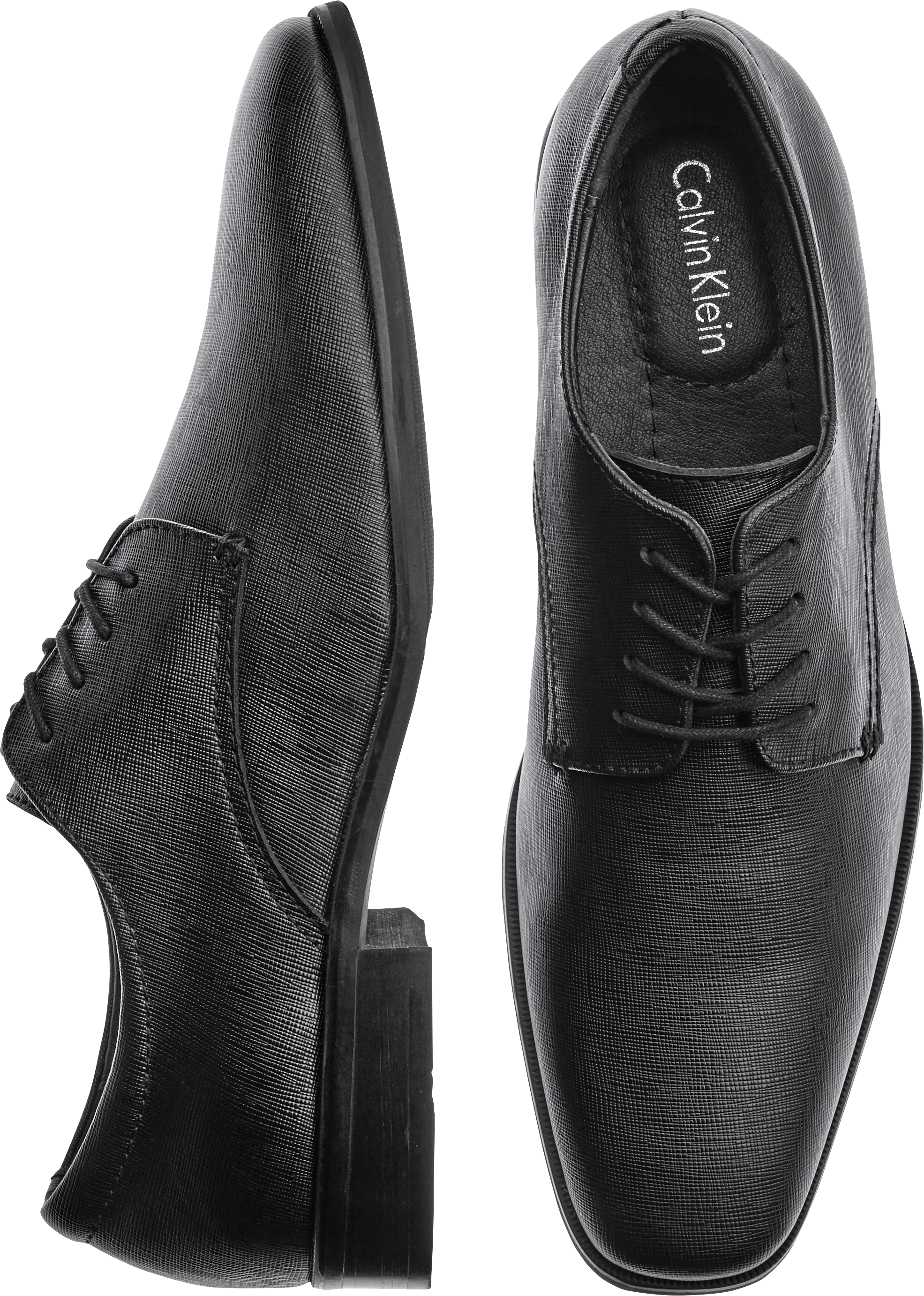 calvin klein black slip on shoes