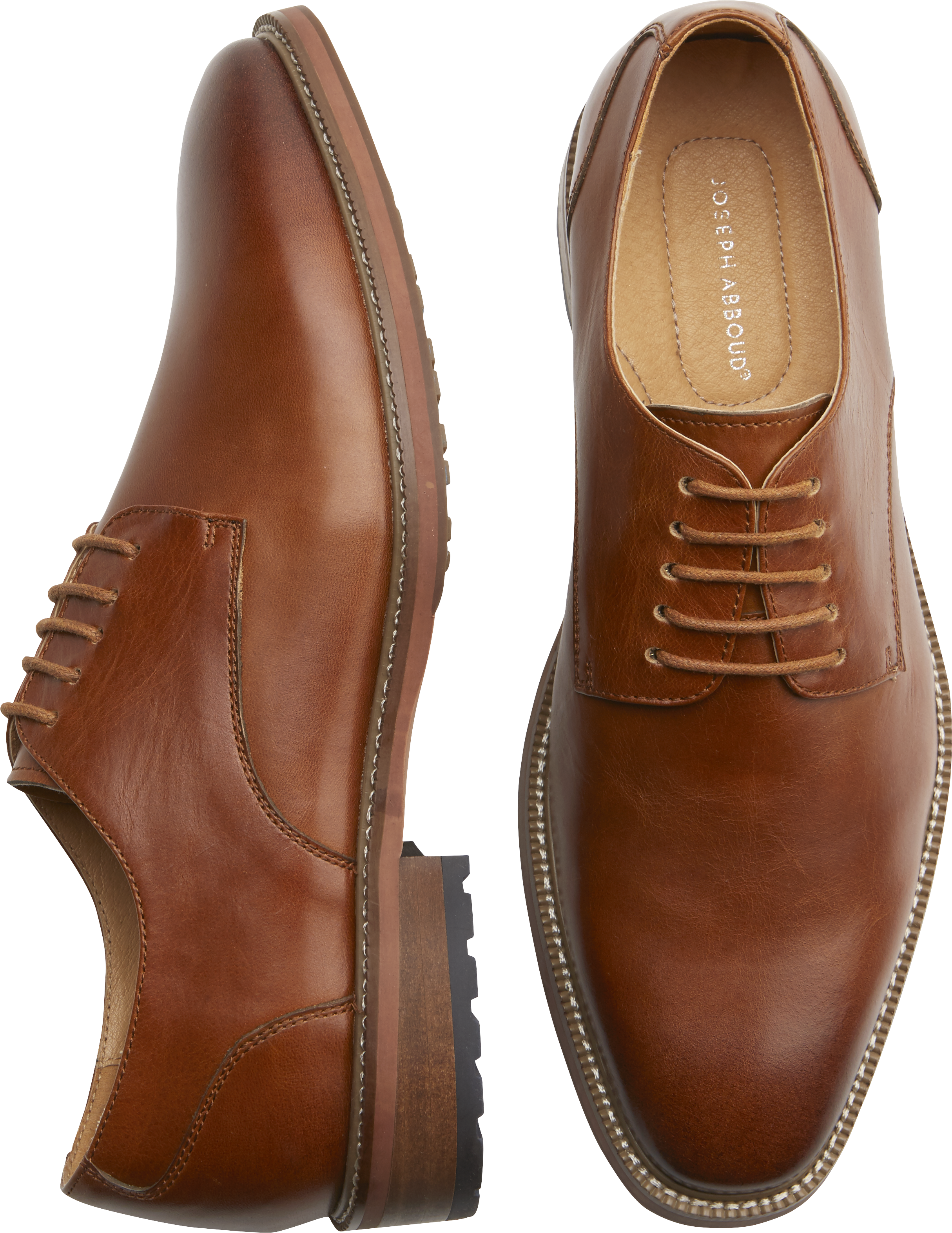 Joseph Abboud Tan Plain Toe Oxfords - Men's Casual Shoes | Men's Wearhouse