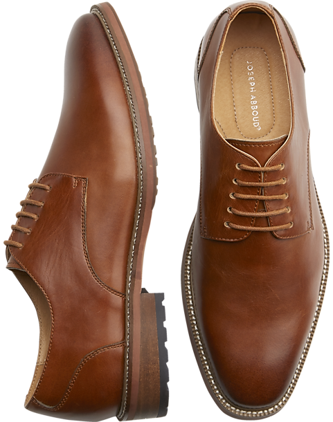 Joseph Abboud Tan Plain Toe Oxfords - Men's Casual Shoes | Men's Wearhouse