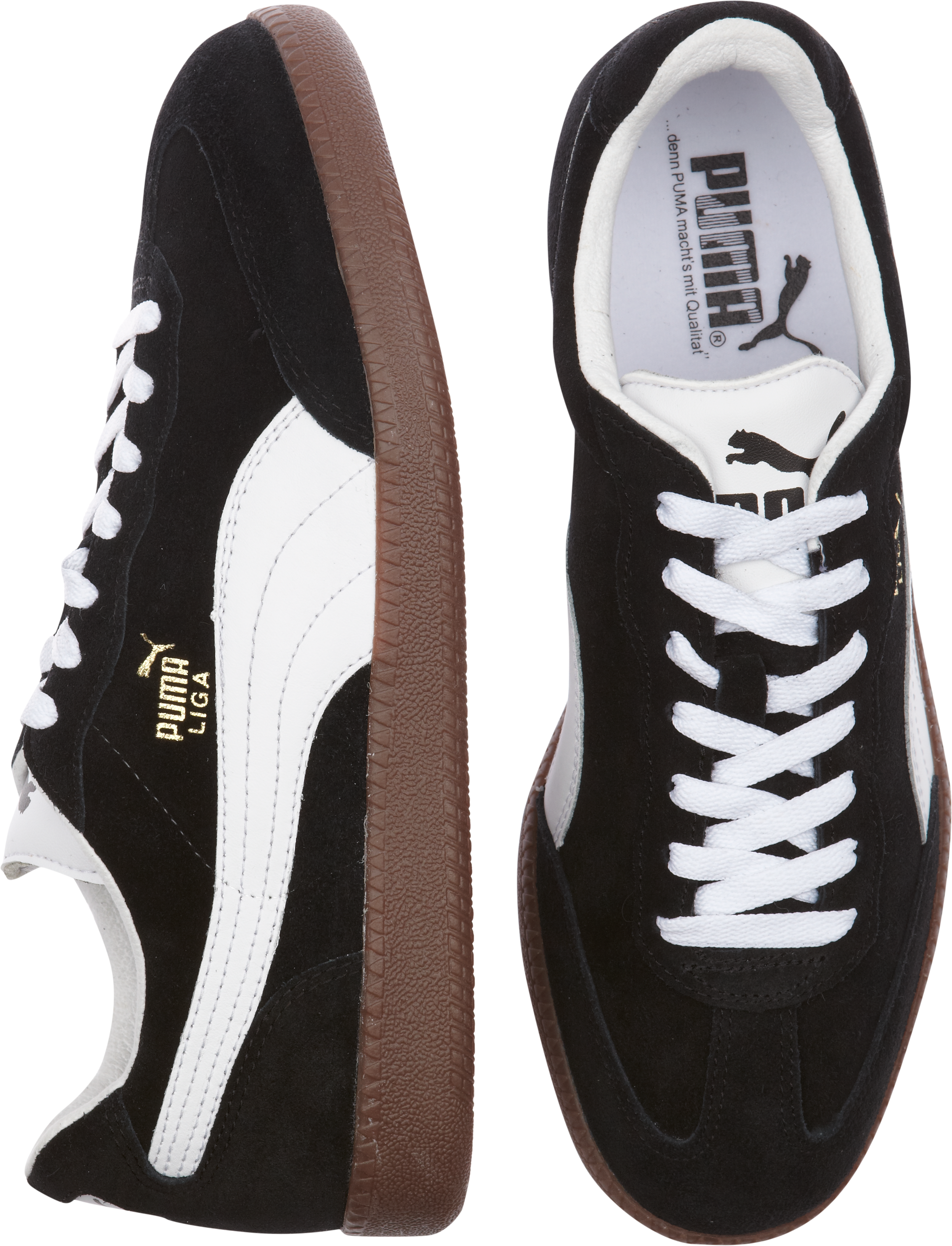 puma liga black and white sneakers