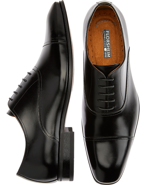 Florsheim Black Cap-Toe Oxfords - Men's Dress Shoes | Men's Wearhouse