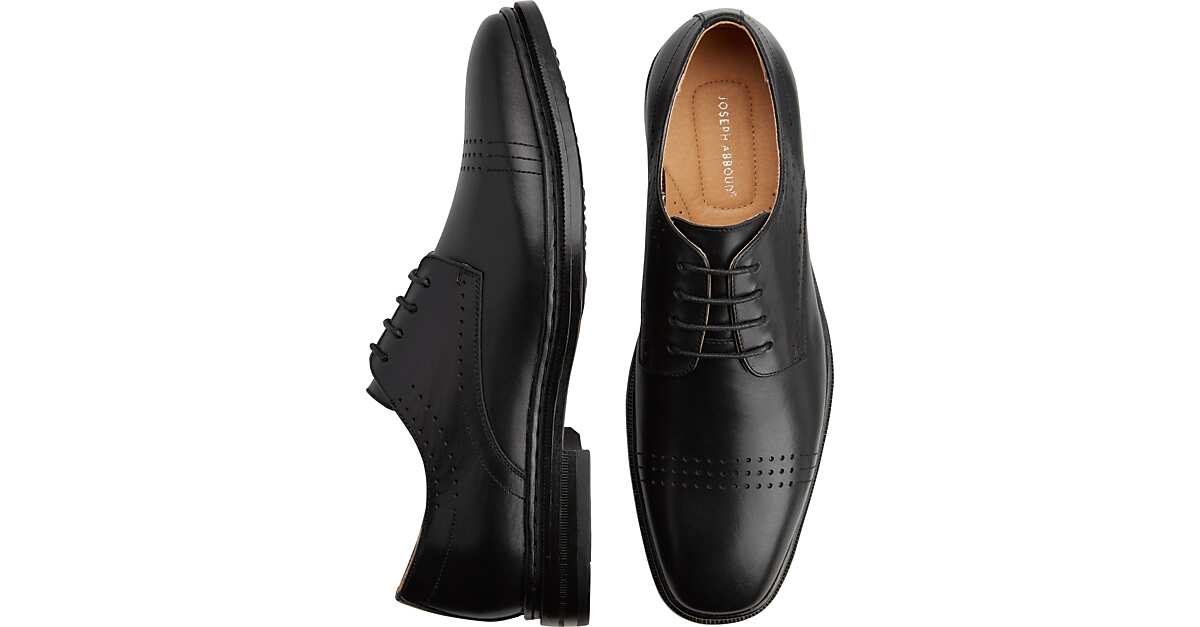joseph abboud black wingtip lace up shoes
