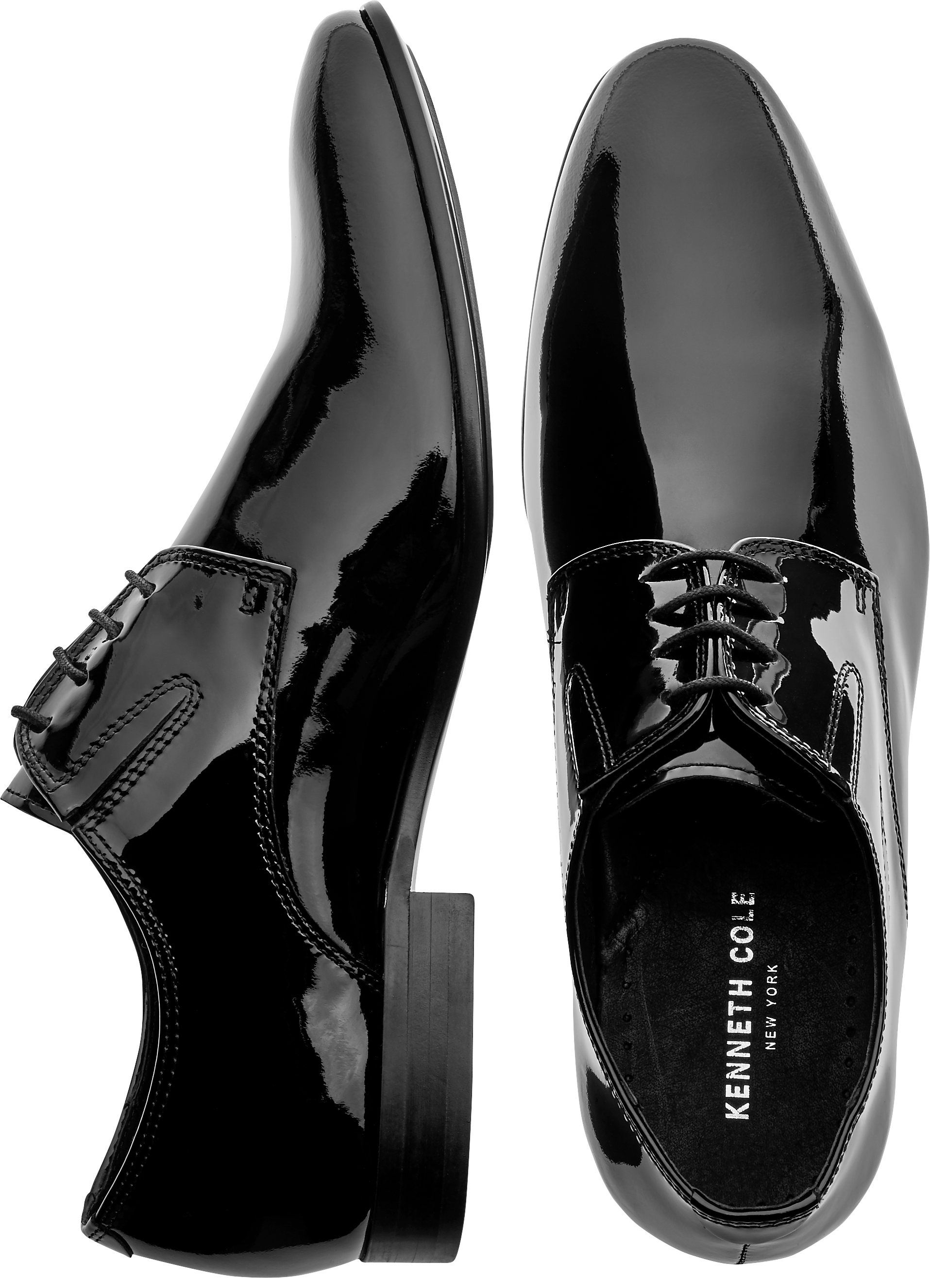 Kenneth Cole Mix-Er Black Patent Oxford Dress Shoes - Men's Dress Shoes ...