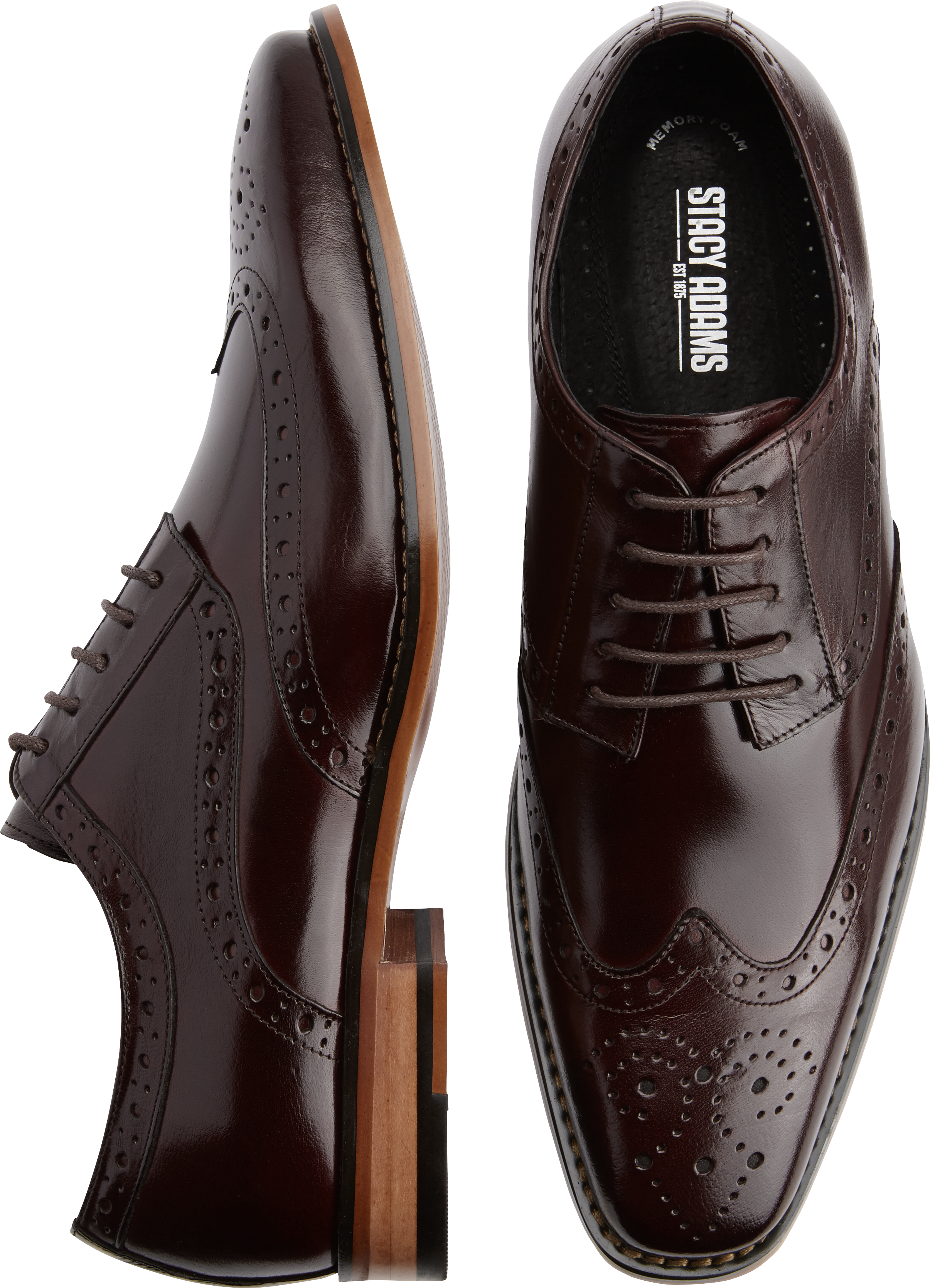 stacy adams men's wingtip shoes