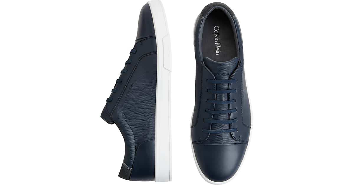calvin klein navy trainers