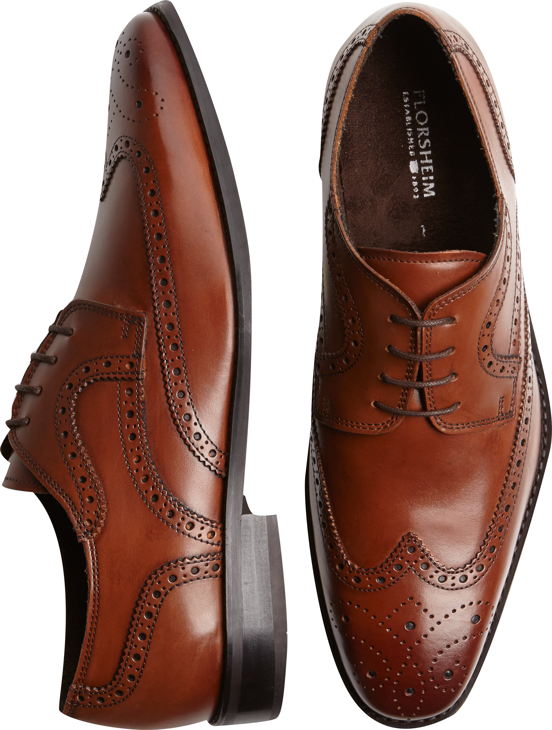 Florsheim Tan Wingtip Lace-Up Shoes - Men's Dress Shoes | Men's Wearhouse