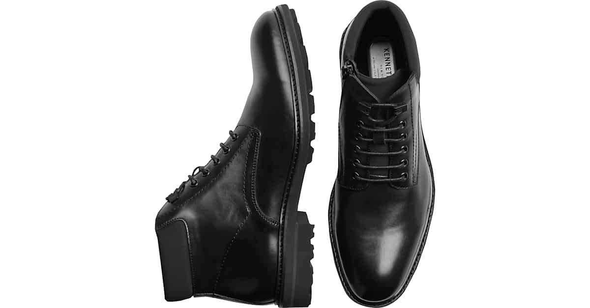Kenneth Cole TECHNI-COLE Black Lace Up Boot - Men's Boots | Men's Wearhouse