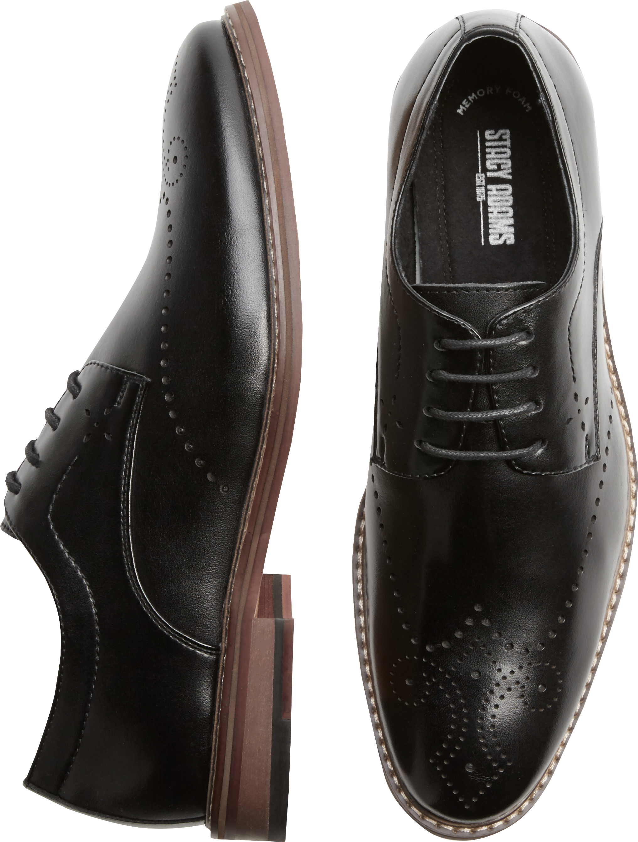  Stacy  Adams  Alaire Black Wingtip Oxfords Men s Dress  