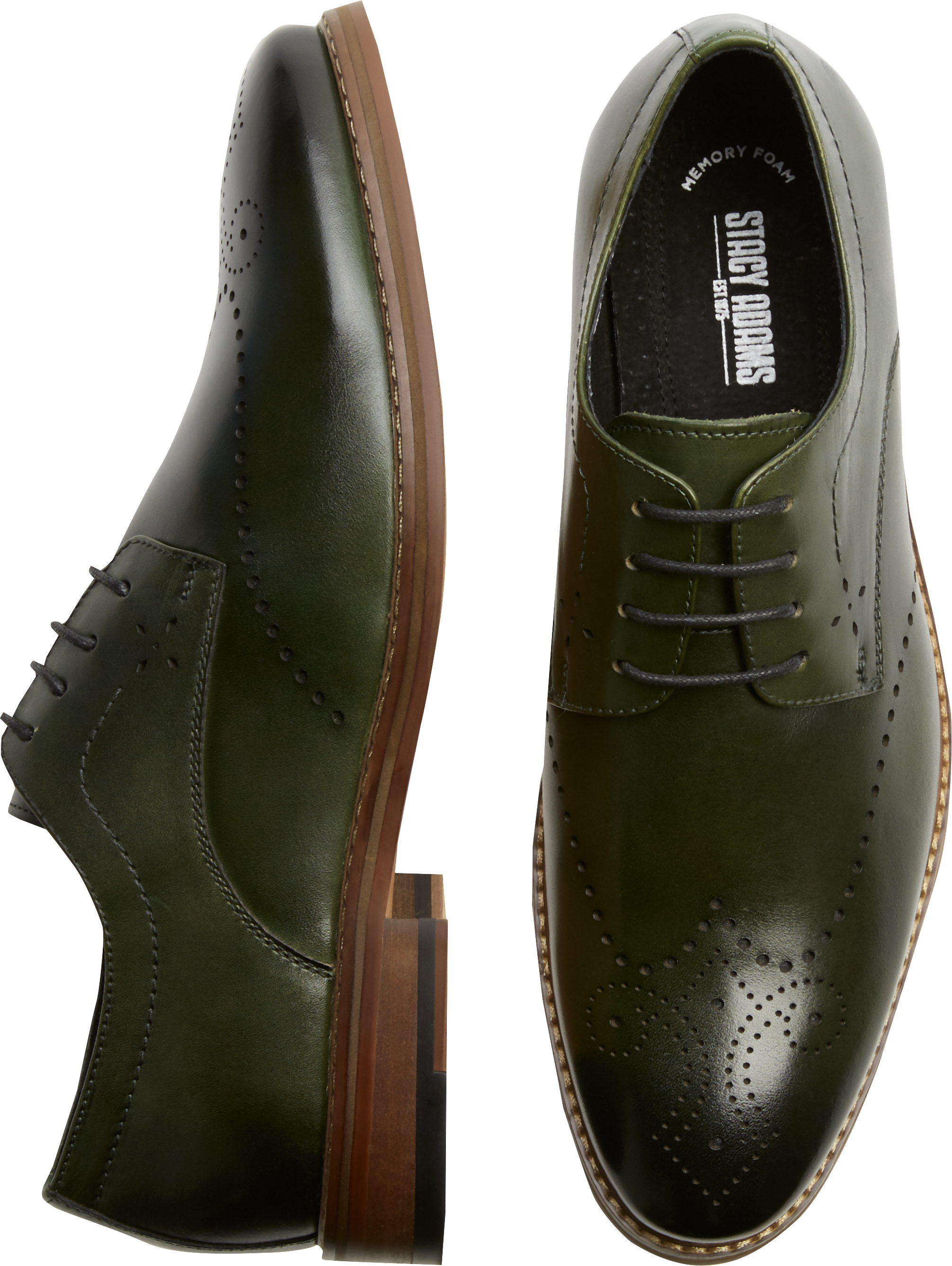  Stacy  Adams  Alaire Olive Wingtip Oxfords Men s Dress  