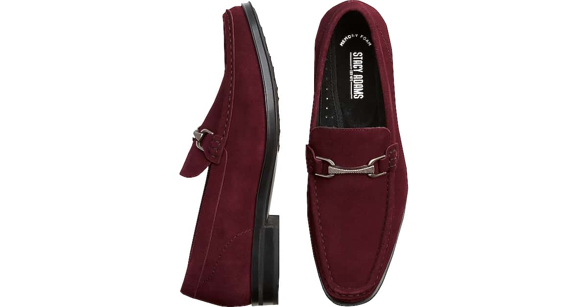 stacy adams burgundy loafers