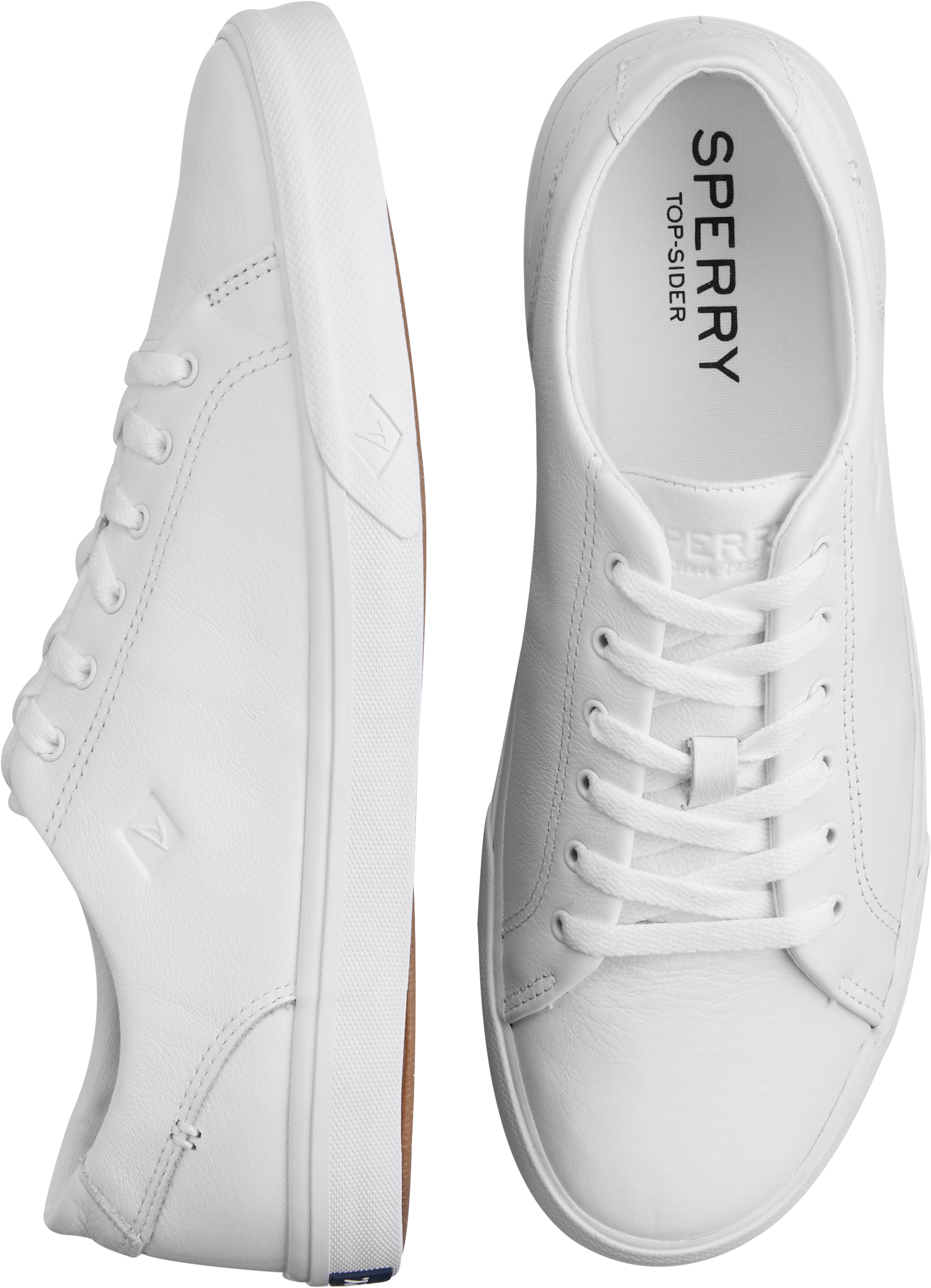 sperry wahoo white leather sneaker