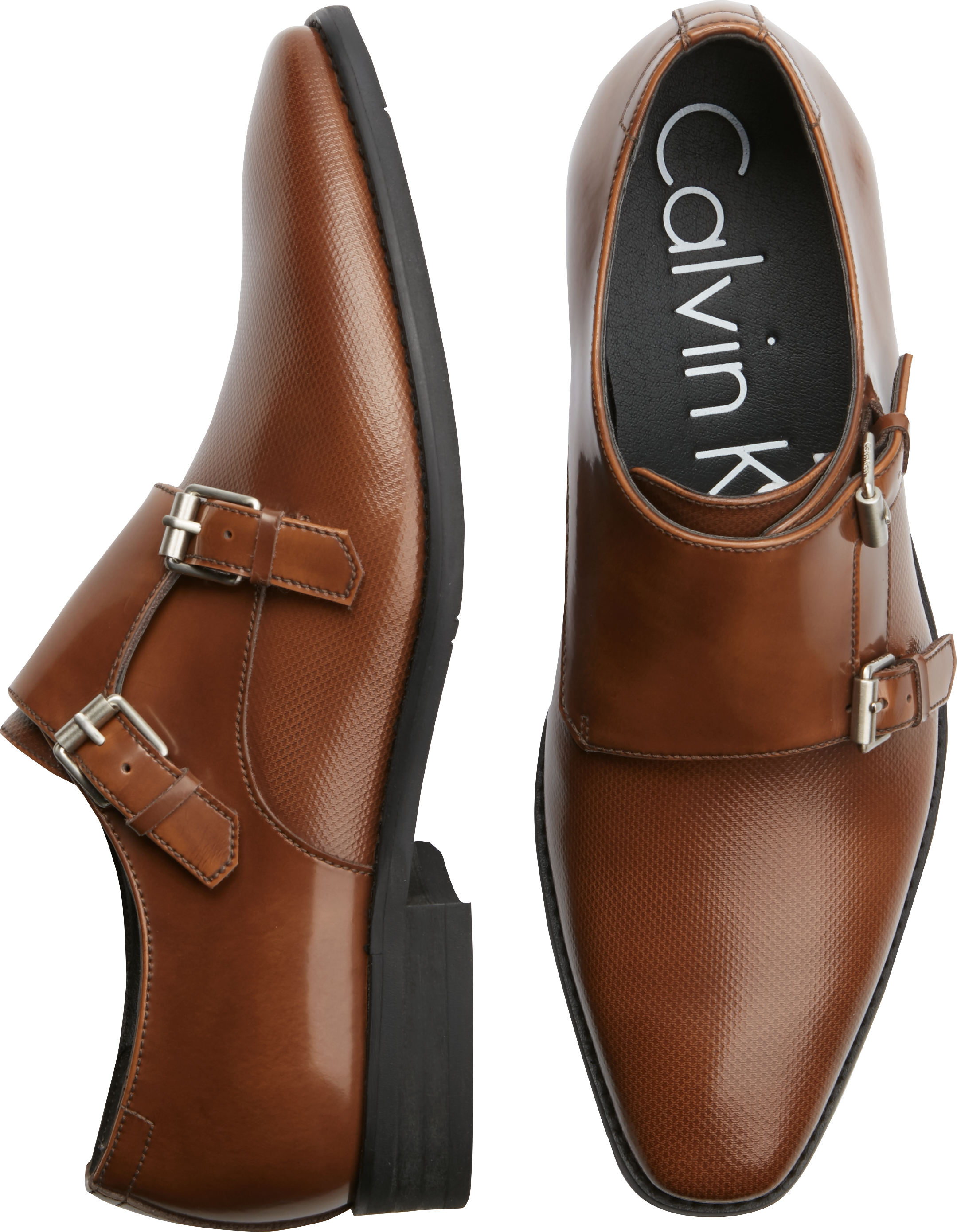 calvin klein double monk strap