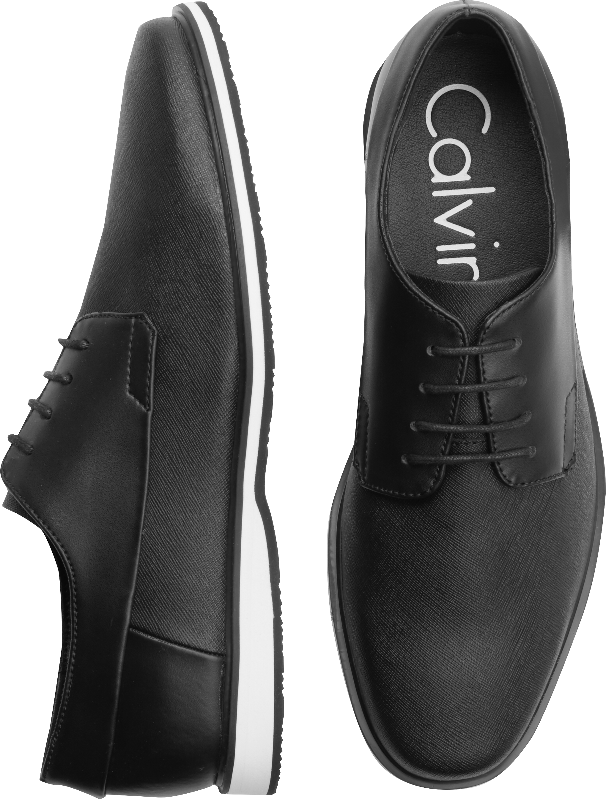 calvin klein black slip on shoes