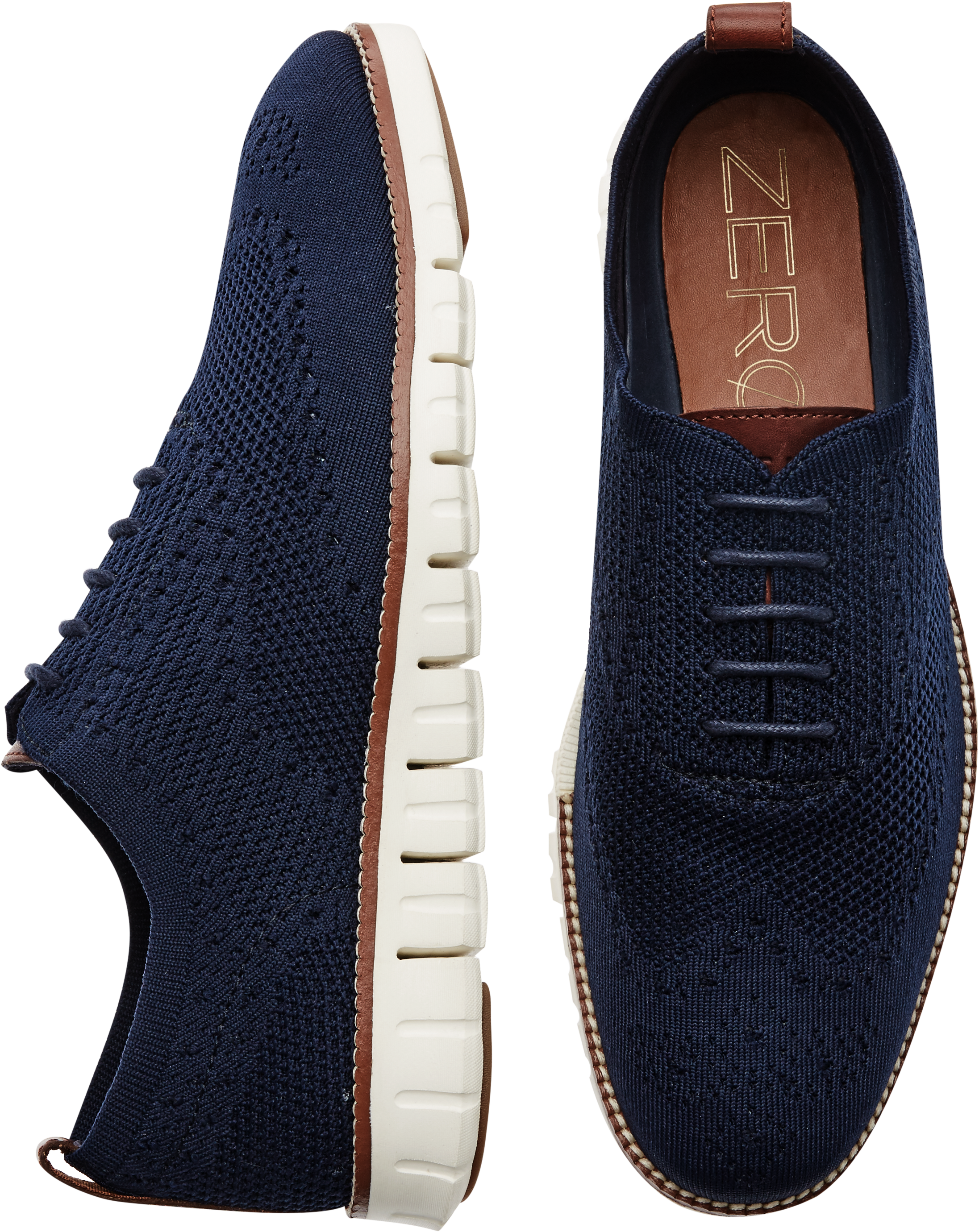 Cole Haan Zerogrand Navy Stitchlite Oxfords - Men's Casual Shoes | Men ...