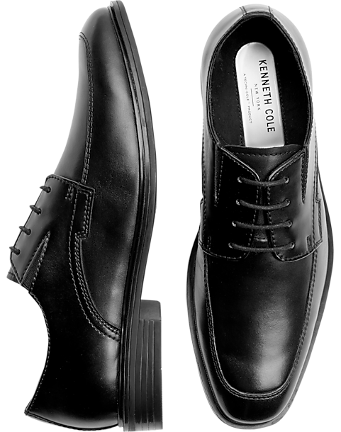 Kenneth Cole TECHNI-COLE Dice Black Apron Toe Dress Shoes - Men's Shoes ...