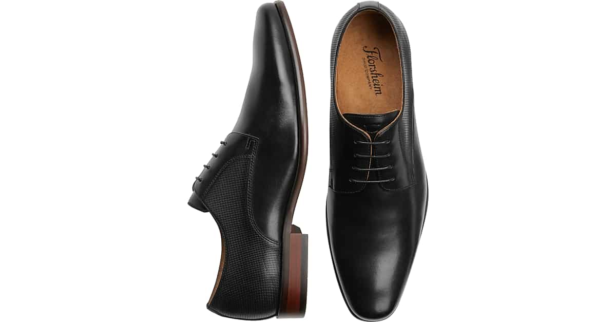 Florsheim Kierland Black Plain-Toe Derbys - Men's Shoes | Men's Wearhouse