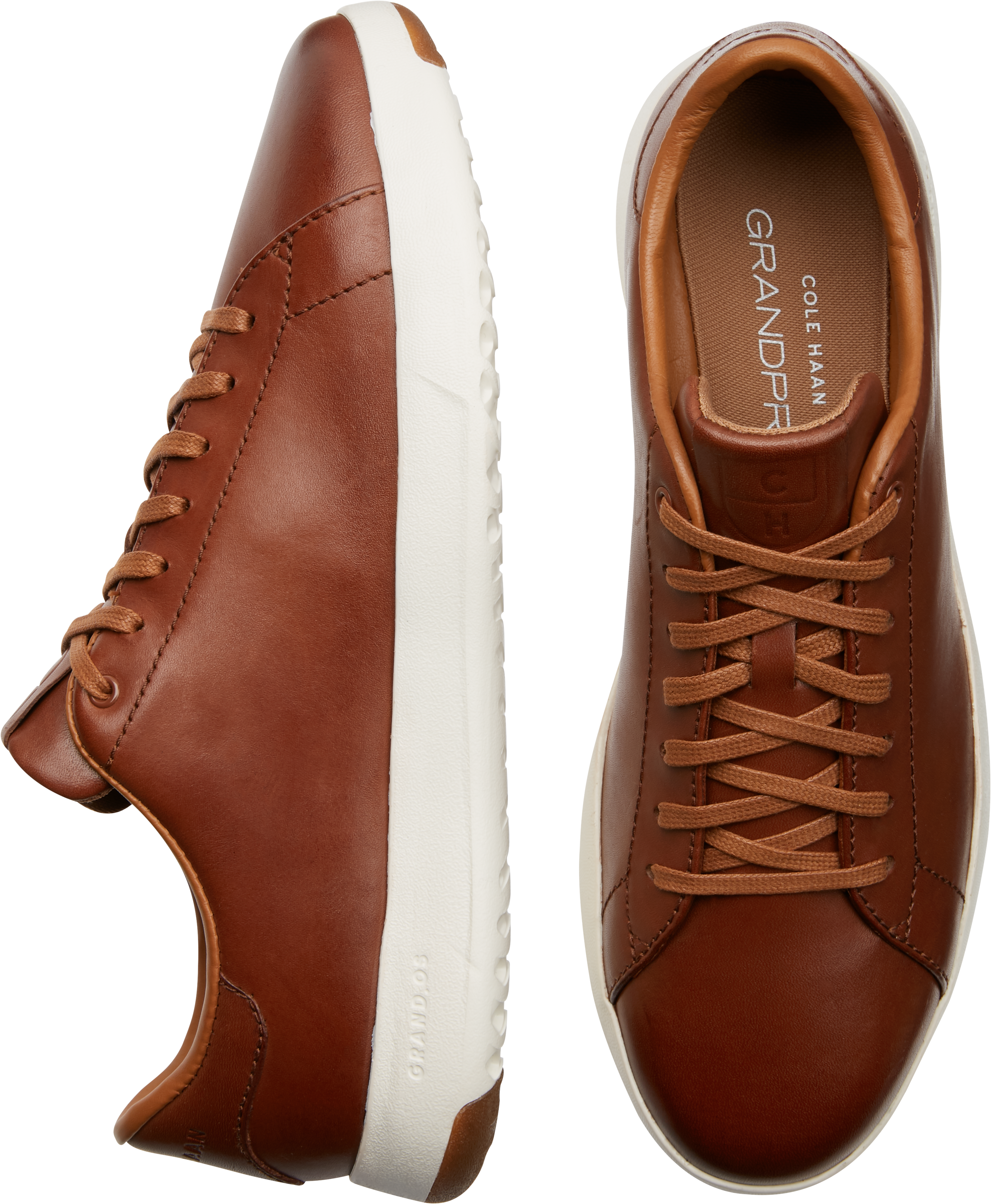 cole haan grandpro cognac sneakers