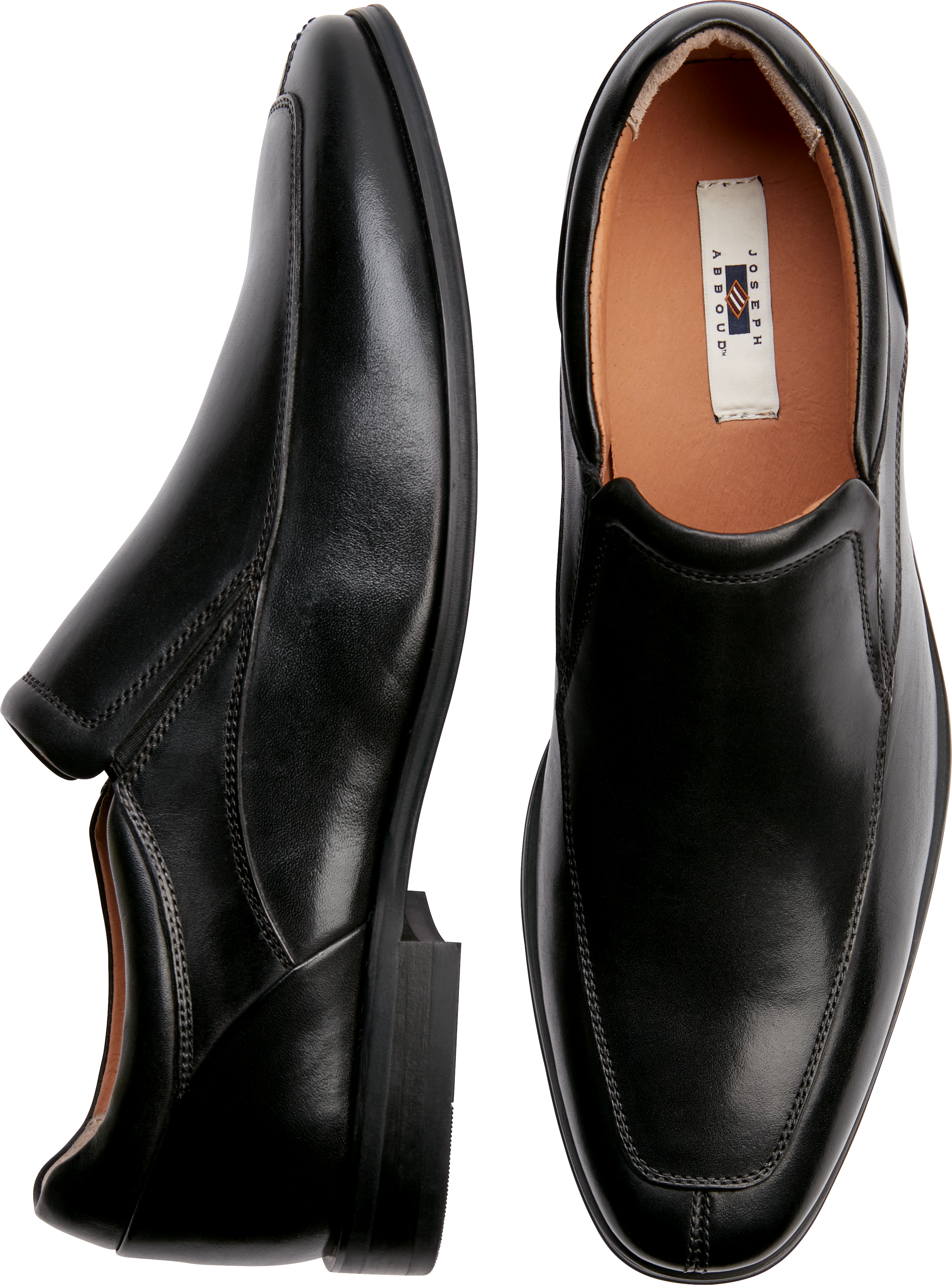 Joseph Abboud Black Leather Slip On - Men's Dress Shoes | Men's Wearhouse